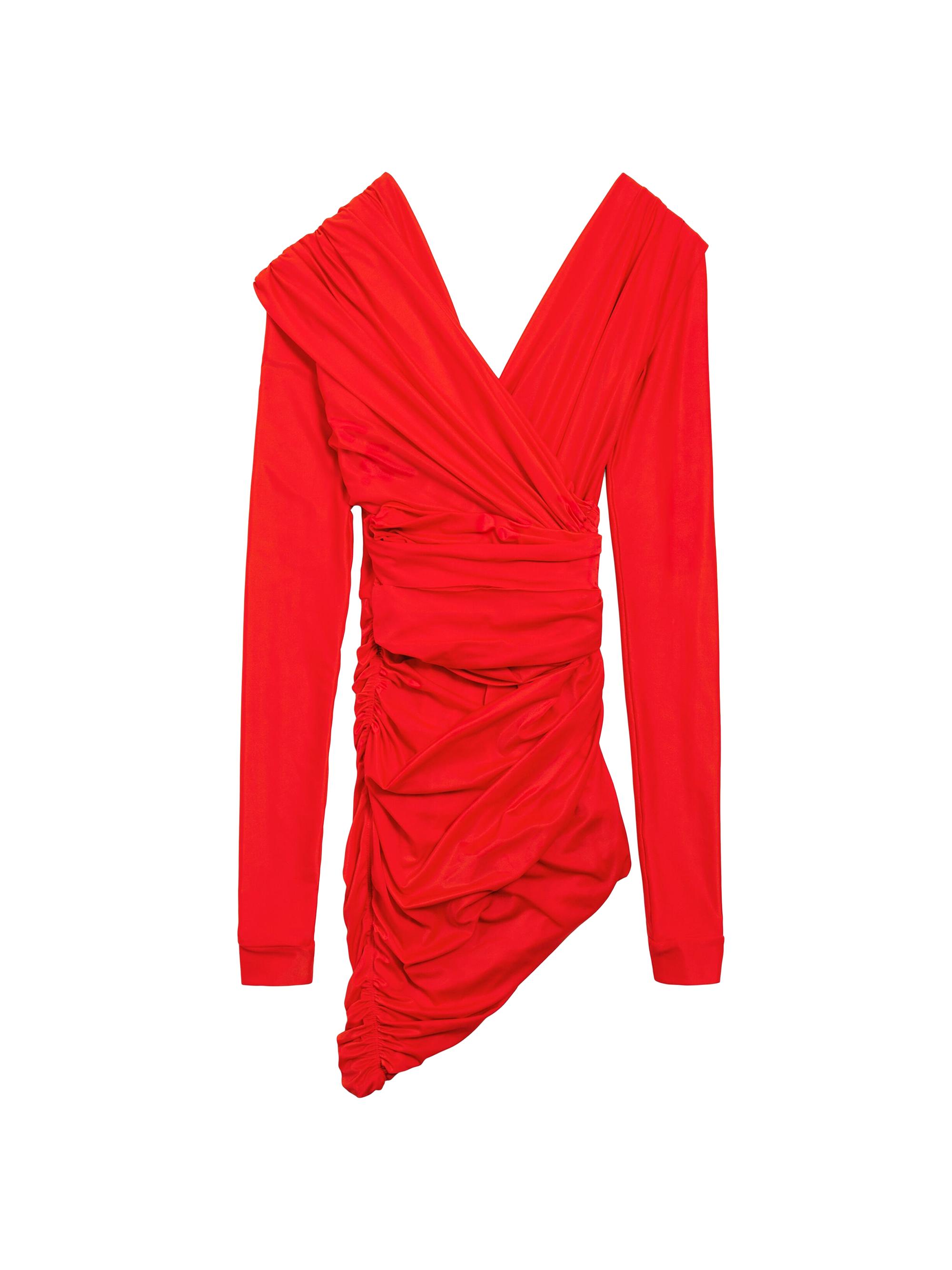Balenciaga Women's Draped Dress - Red