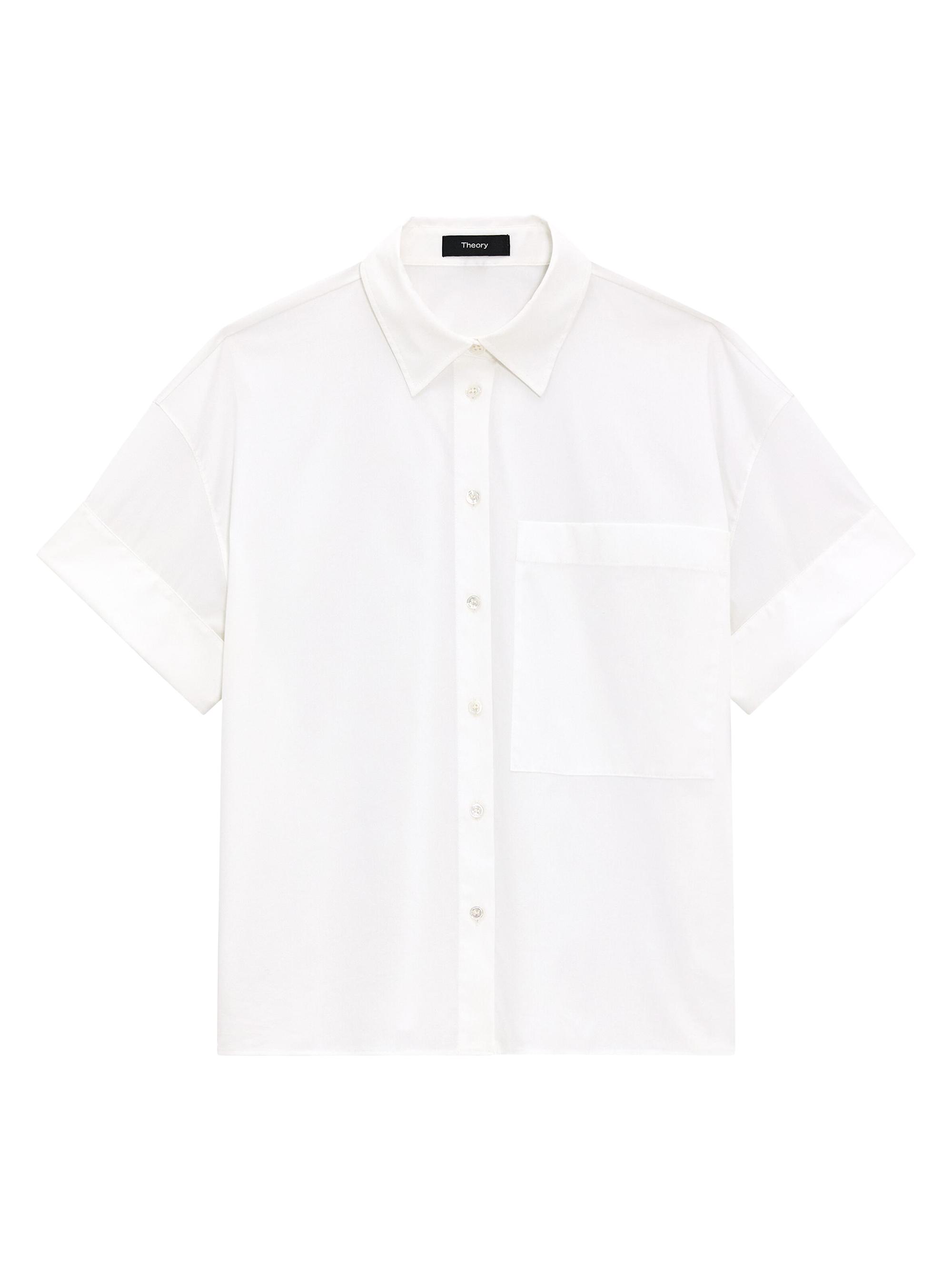 Theory Short-Sleeve Boxy Shirt | Saks Fifth Avenue