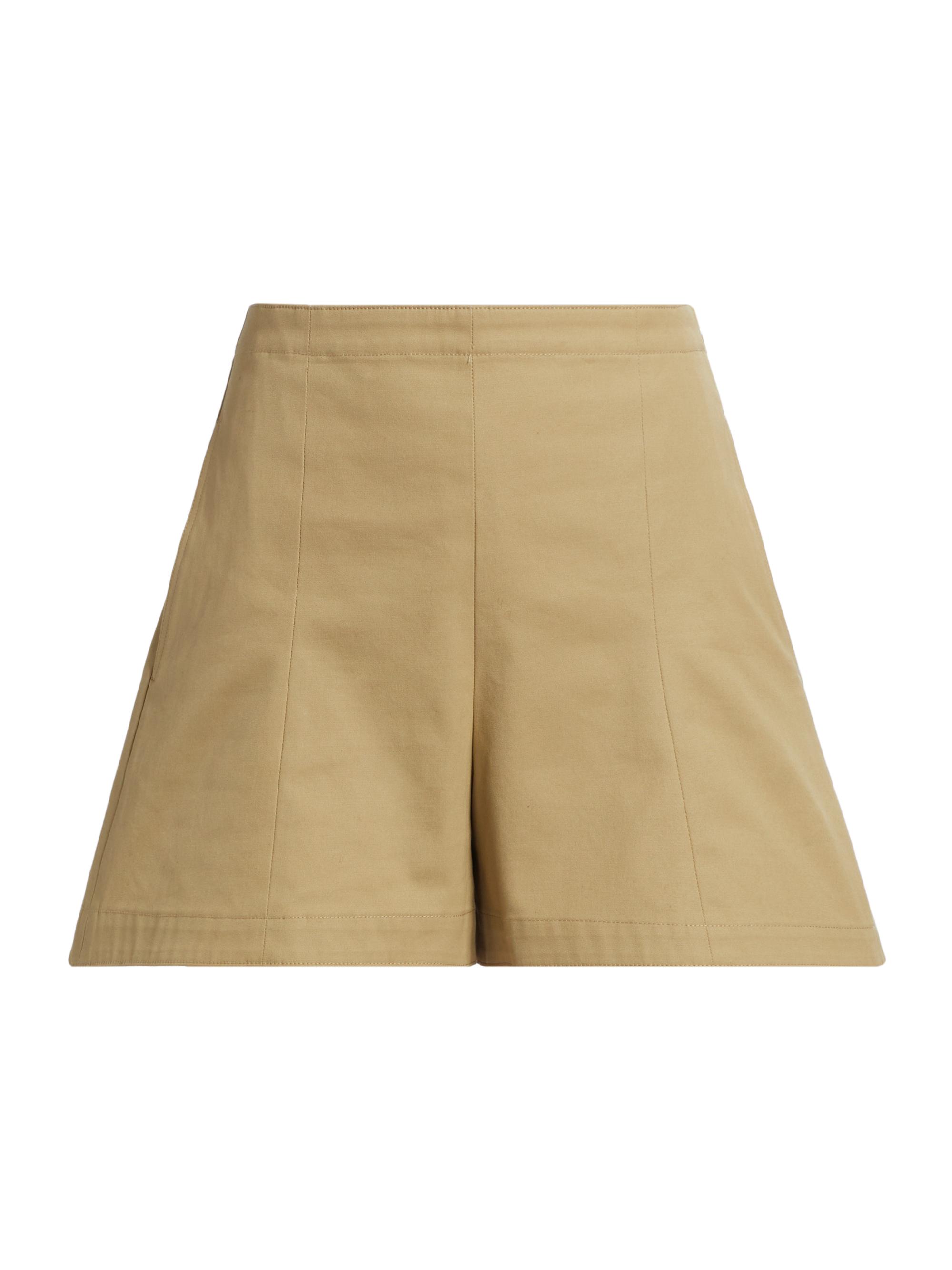 Theory Women's Stretch-Cotton High-Rise Shorts - Trench