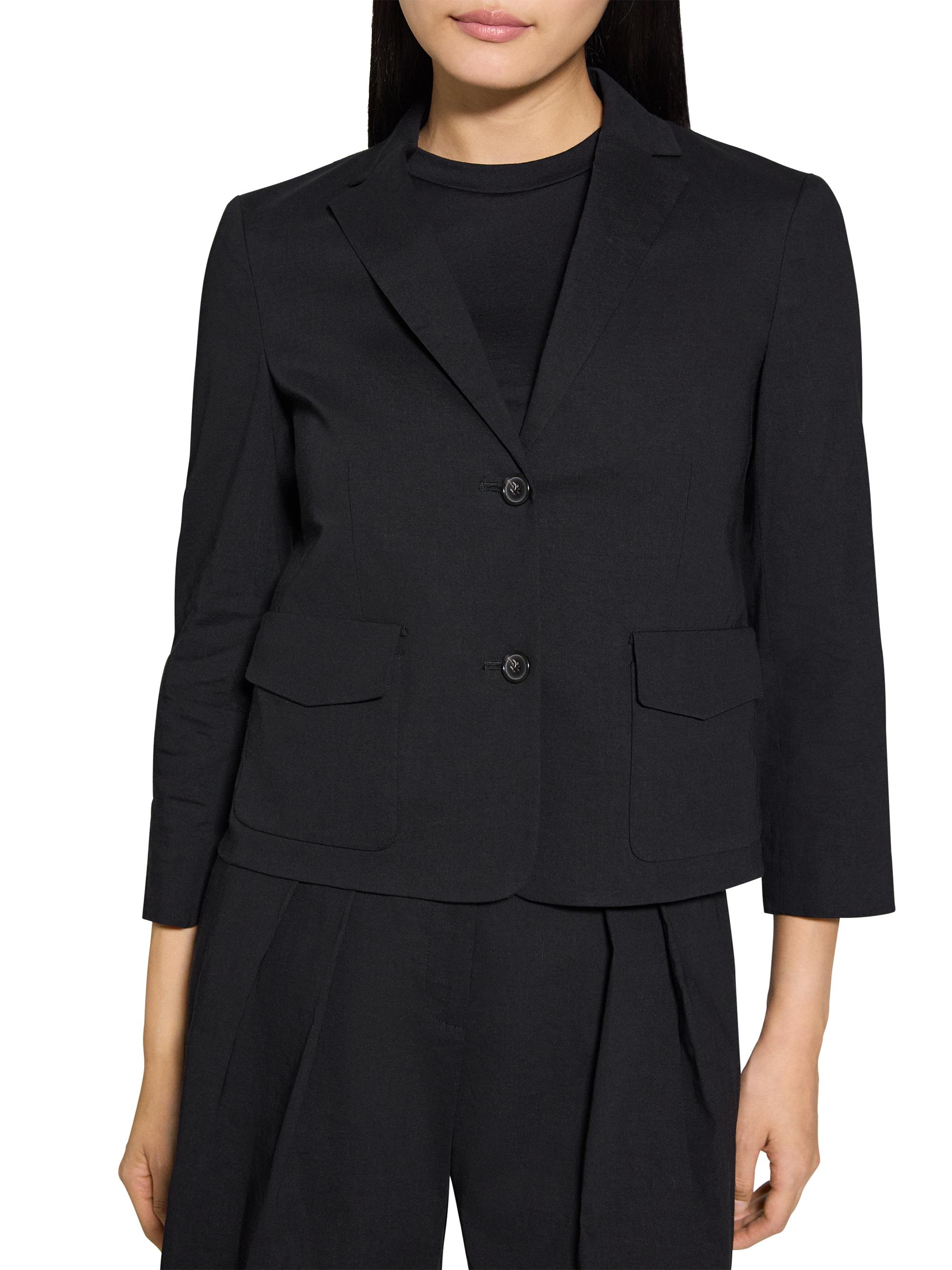 Theory Shrunken-Fit Single-Breasted Linen-Blend Jacket | Saks