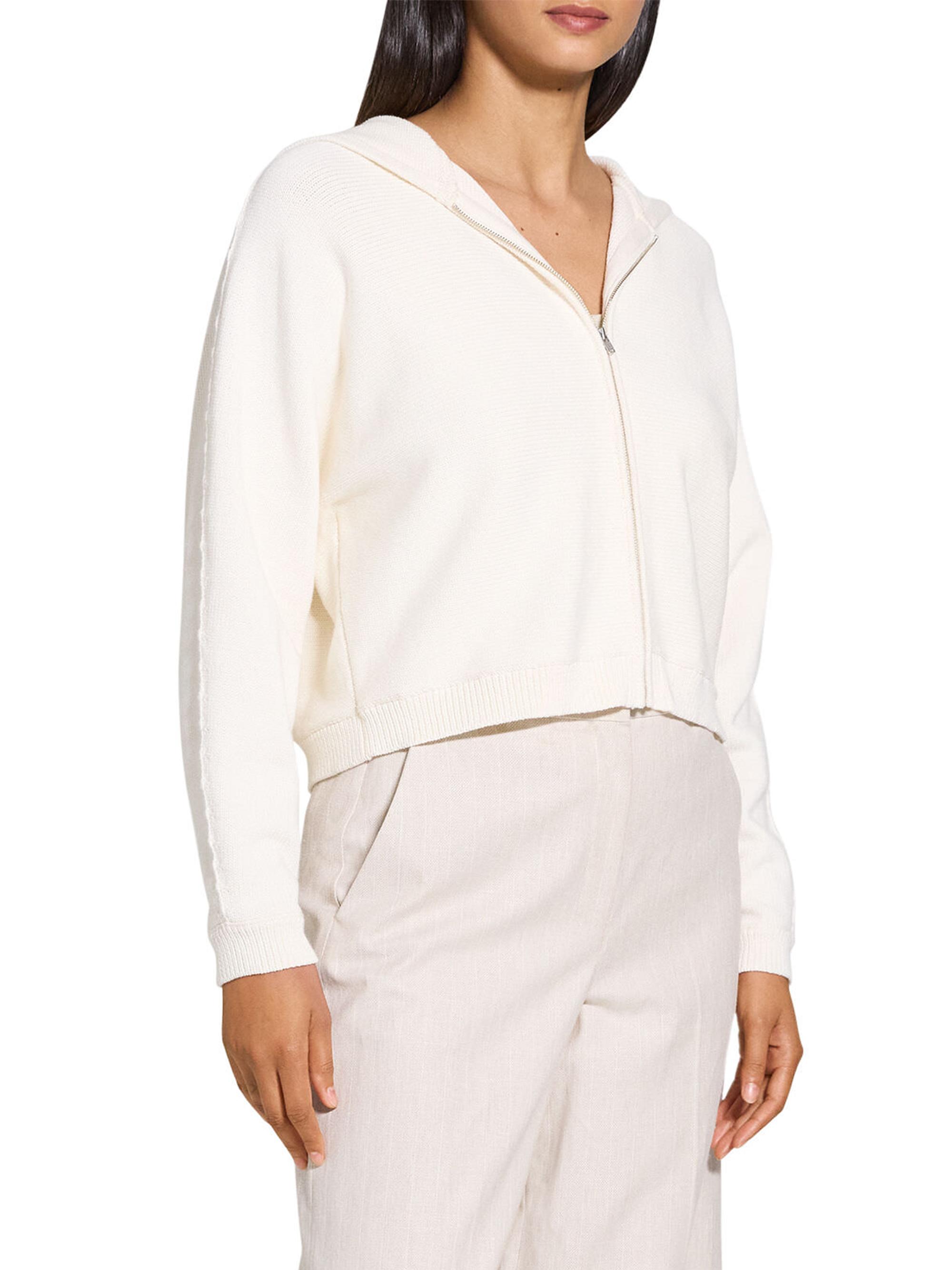 Theory 24SS ウォッシャブル ボーイフレンドジャケット　アイボリー　0 Theory Walton Full-Zip Sweater | Saks Fifth Avenue