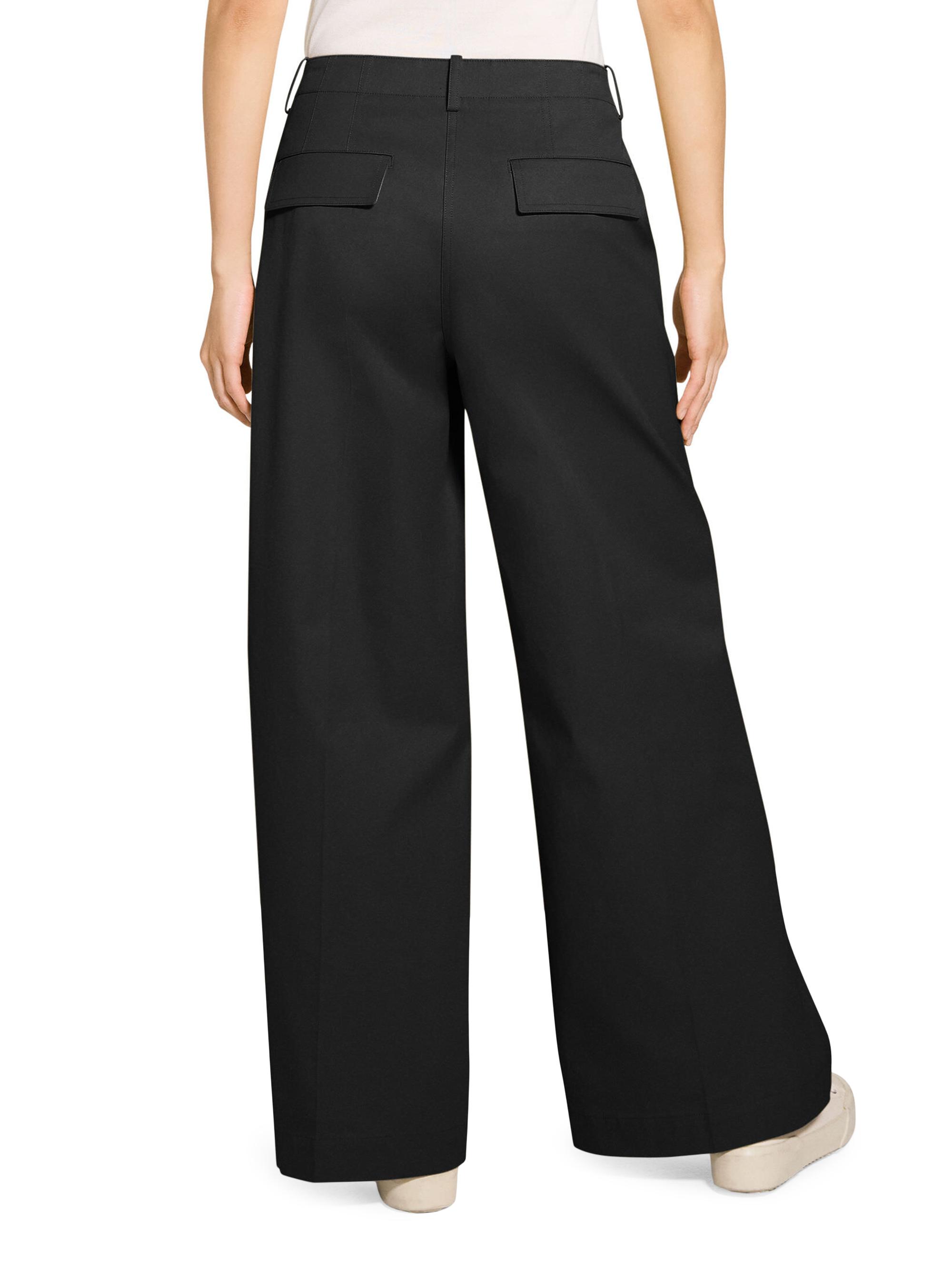 Theory Relaxed Stretch Cotton Wide-Leg Pants | Saks Fifth Avenue