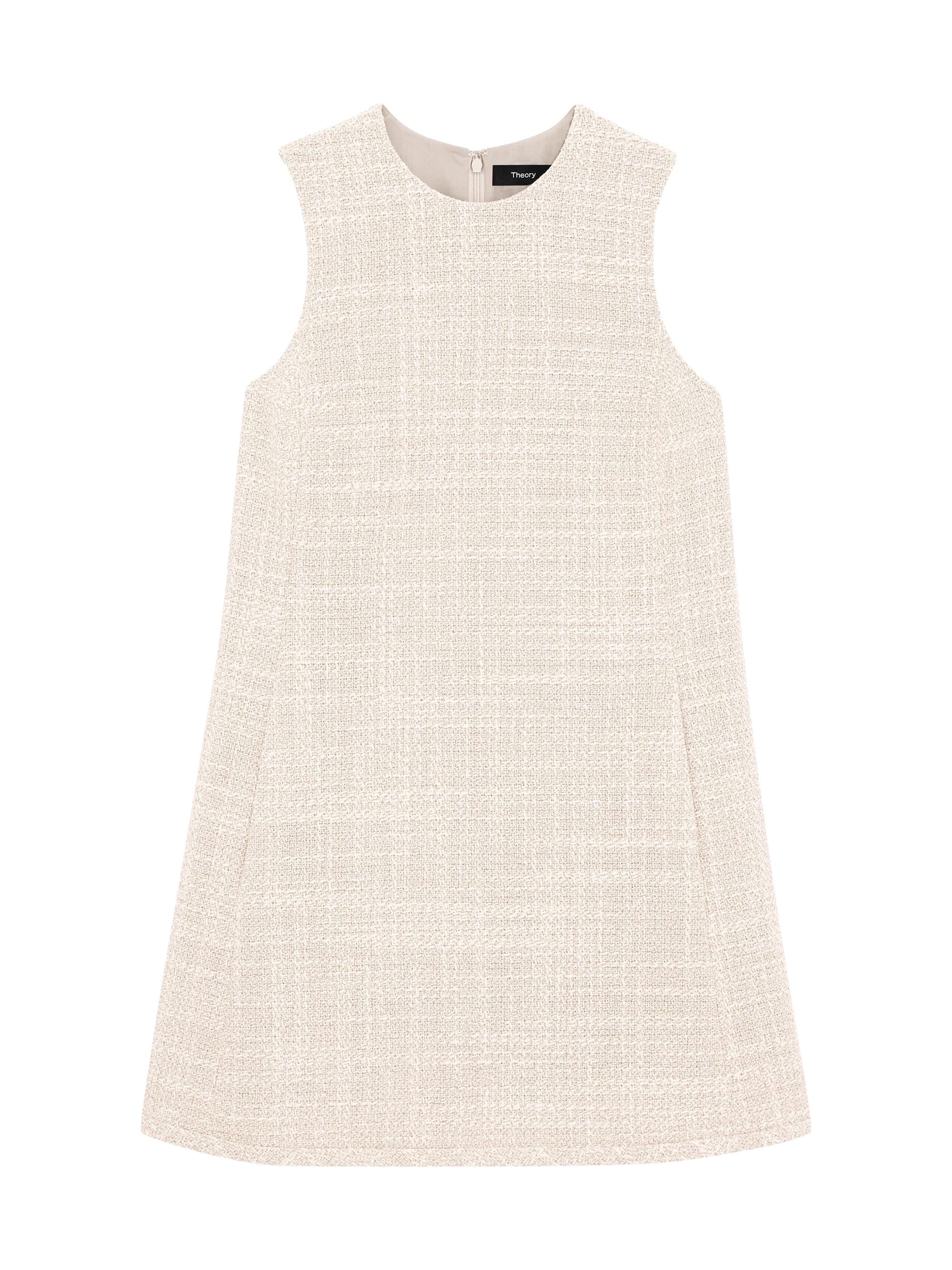 Theory Women's Tweed Sleeveless Shift Dress - Taupe Multi