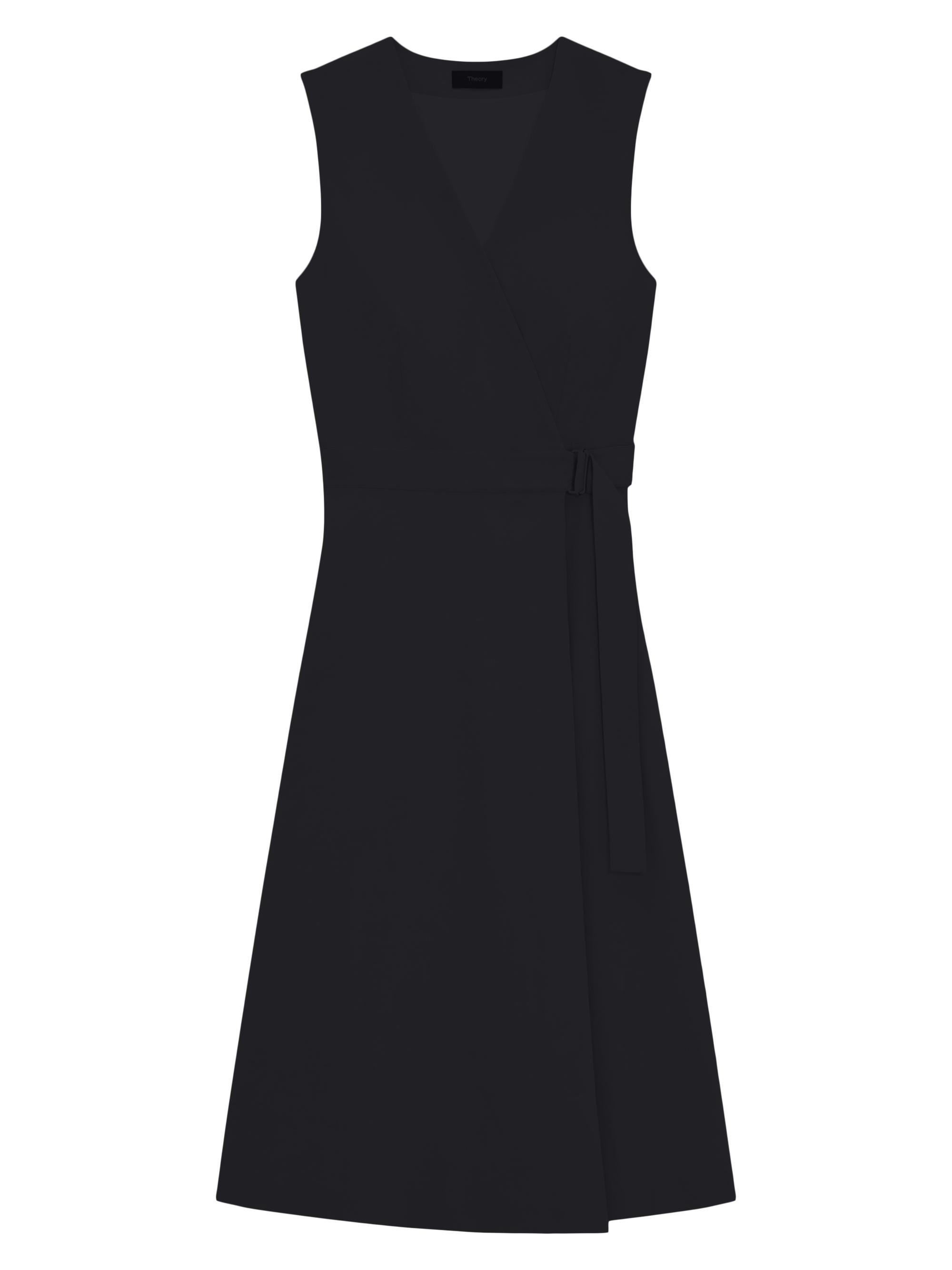 Theory Pleated Combination Midi-Dress | Saks Fifth Avenue