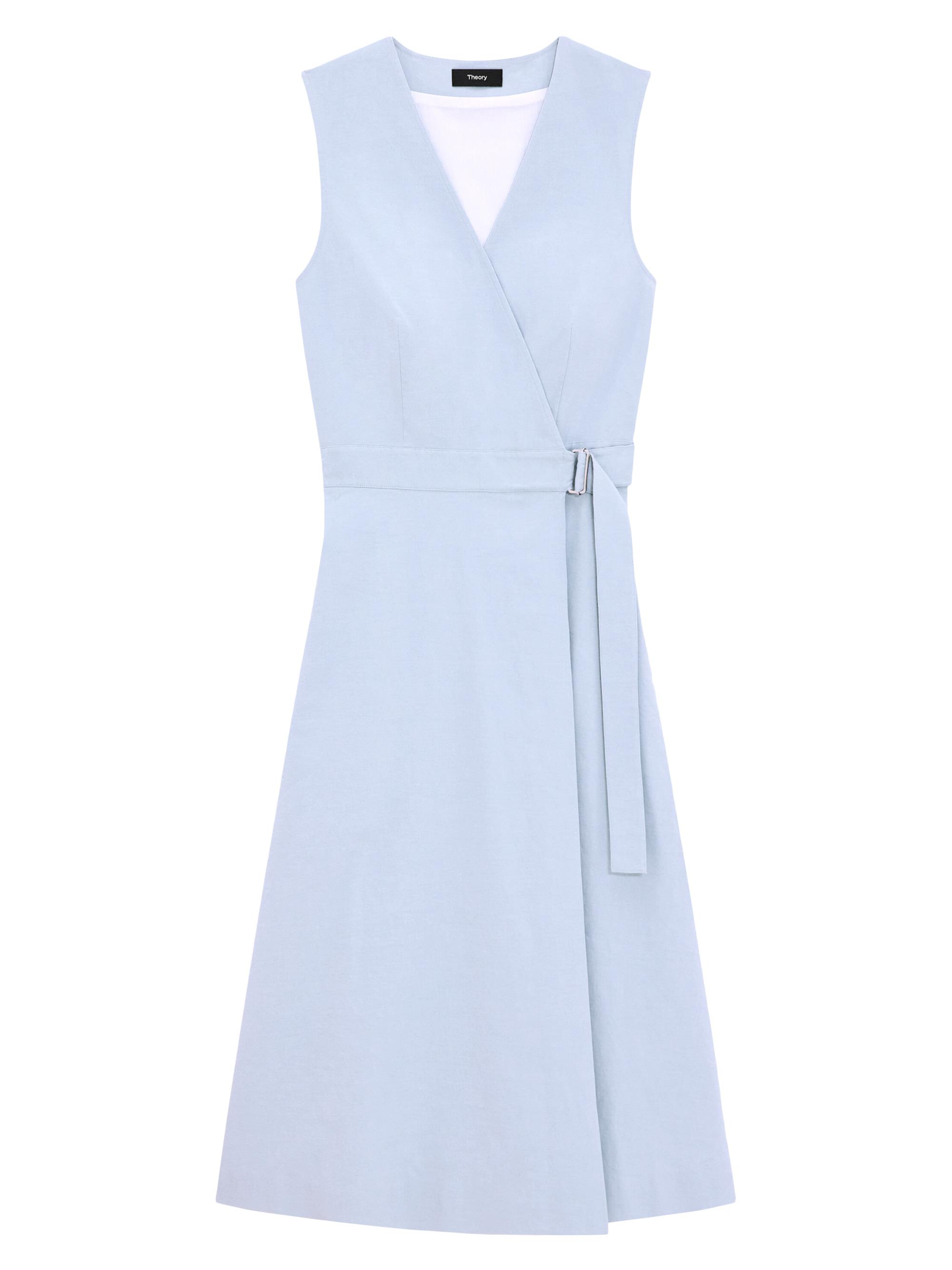 theory sleeveless a line wrap dress Theory Sleeveless A-Line Wrap Dress