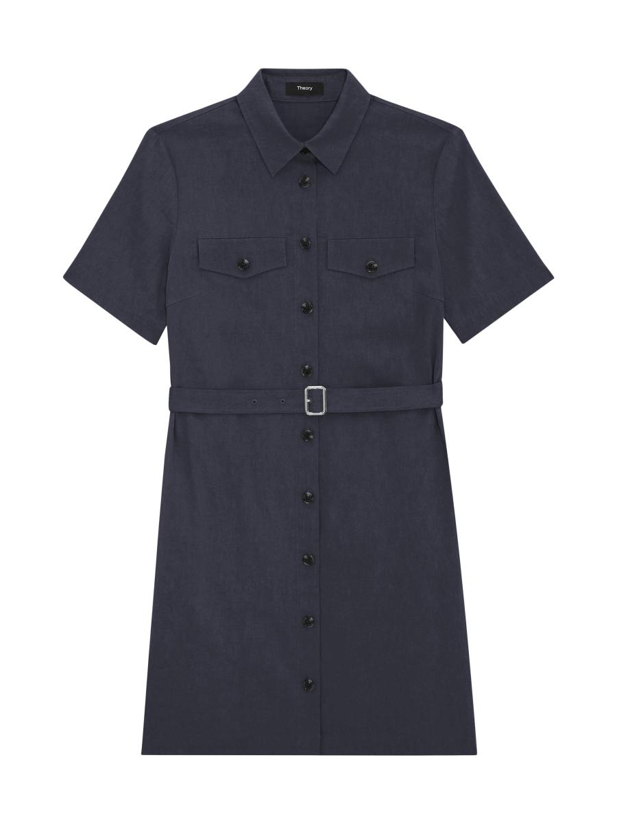 Theory Military Button-Front Minidress | Saks Fifth Avenue
