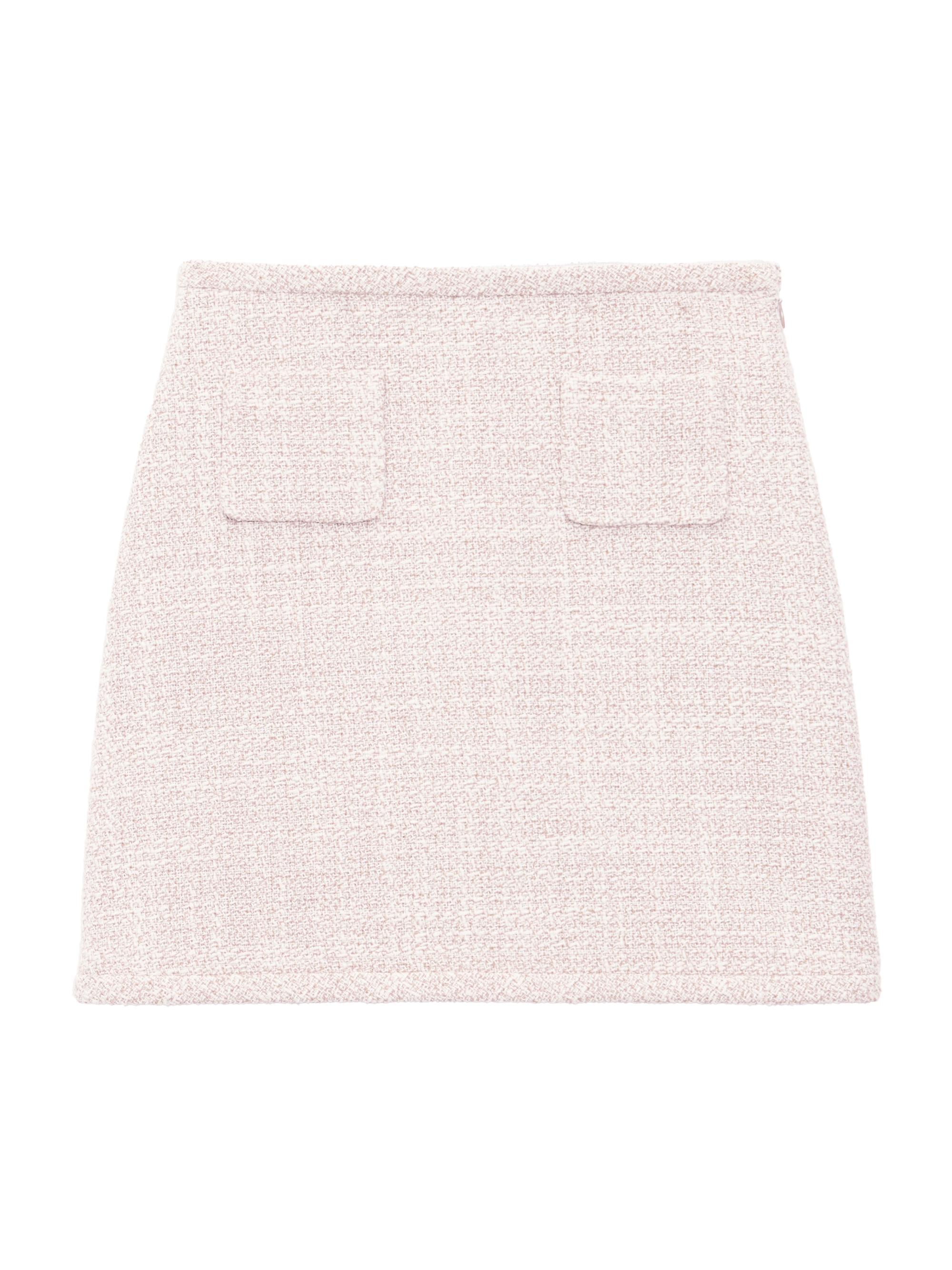 Theory Women's Tweed A-Line Miniskirt - Taupe Multi