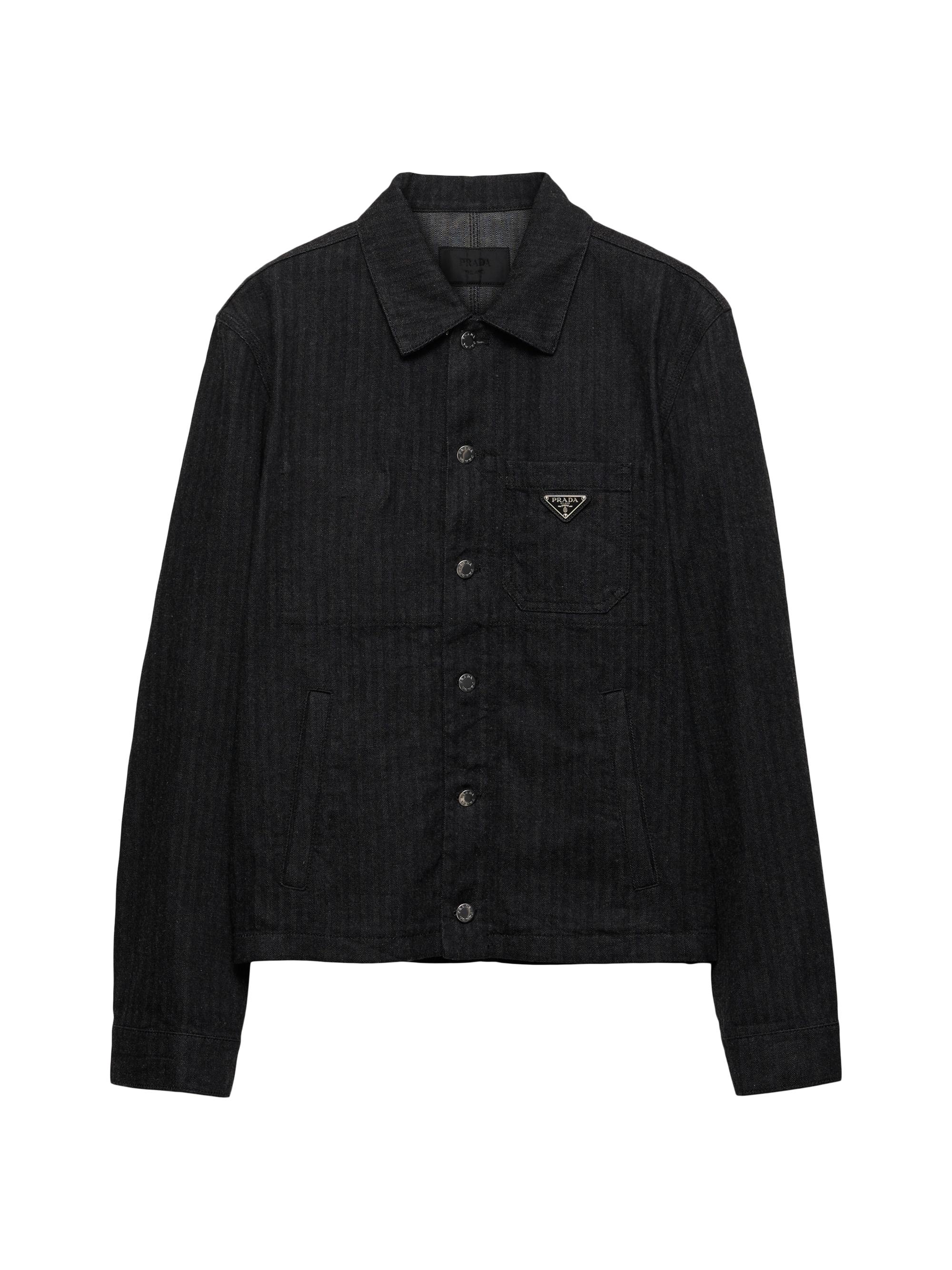 Prada Chevron Denim Blouson Jacket | Saks Fifth Avenue