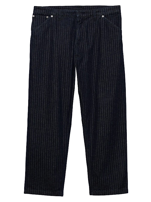 Shop Prada Wide-Leg Chevron Denim Jeans | Saks Fifth Avenue Shop Prada Wide-Leg Chevron Denim Jeans | Saks Fifth Avenue