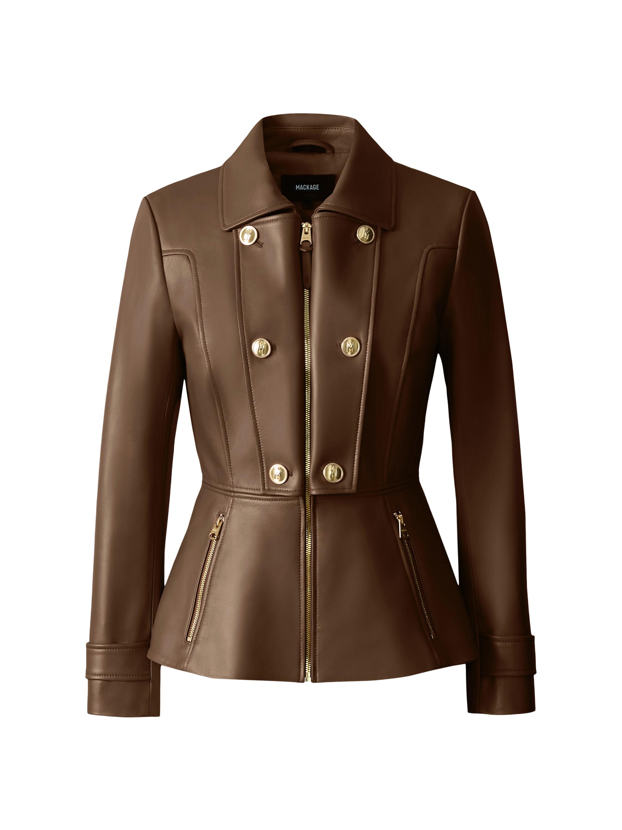 Mackage Women's Barbara Leather Jacket - Earth Brown