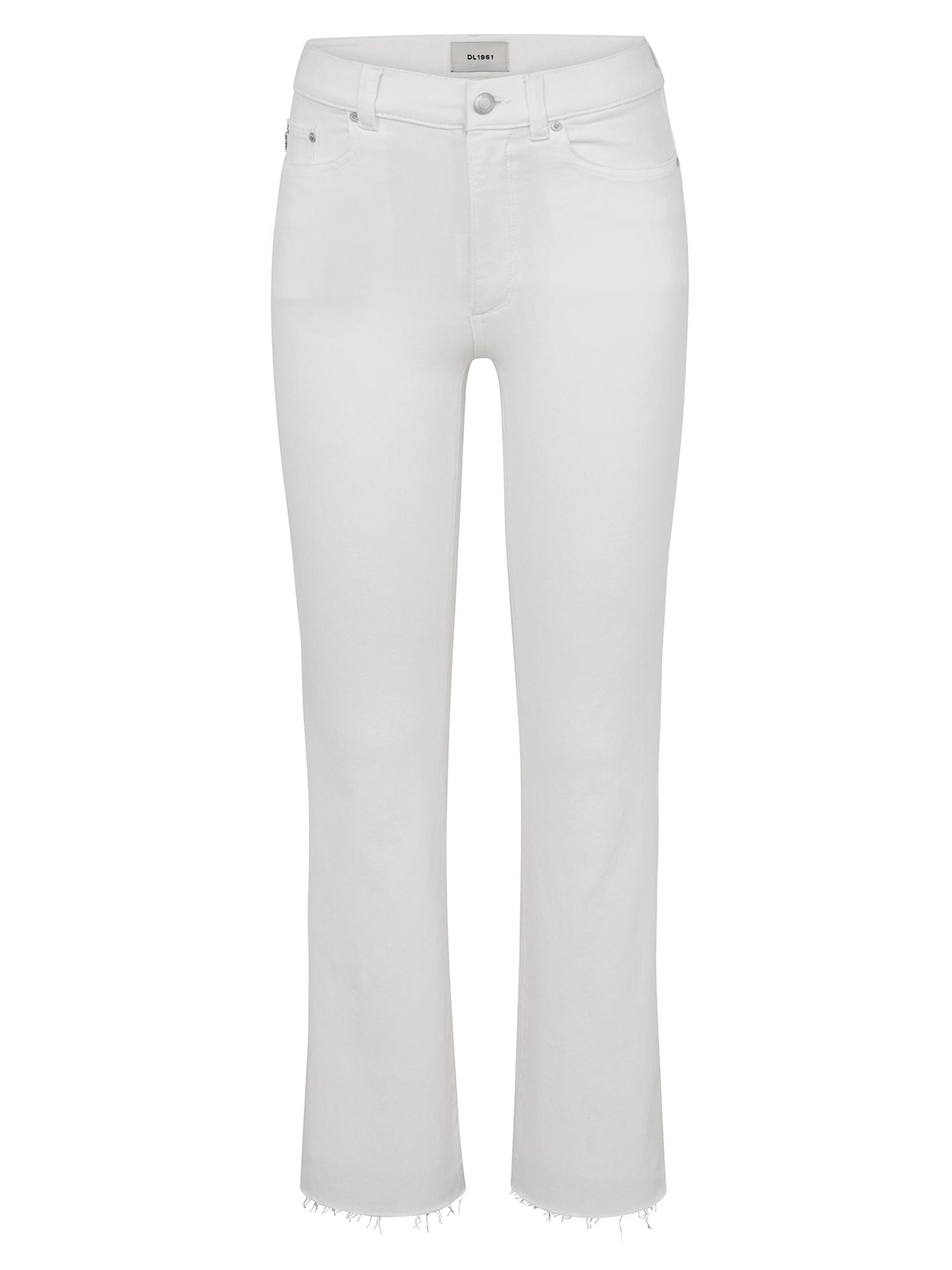 DL1961 Women's Bridget Boot High Rise Instasculpt Crop Jeans - White