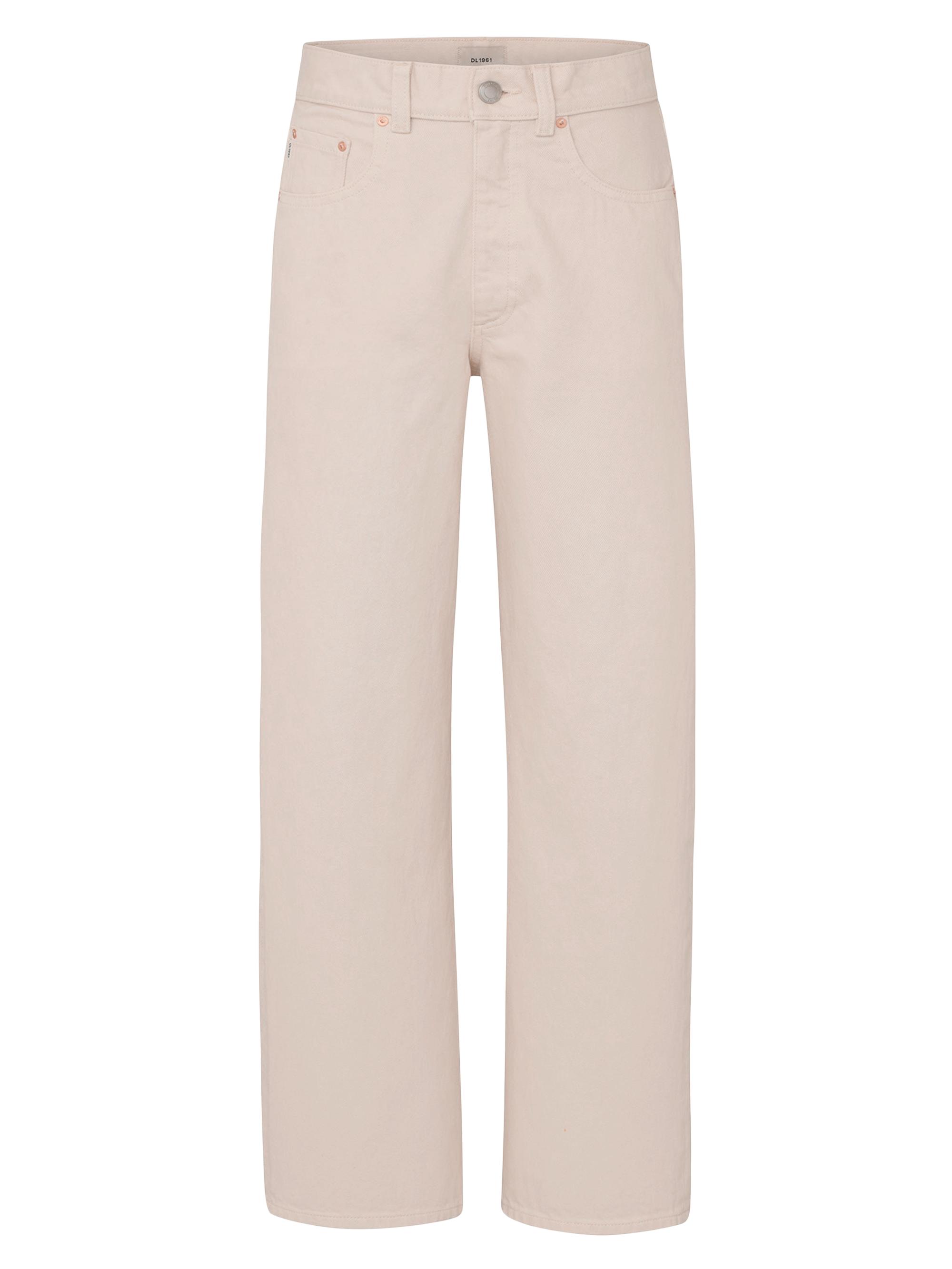 DL1961 Women's Taylor Barrel Ultra High Rise Crop Jeans - Flax