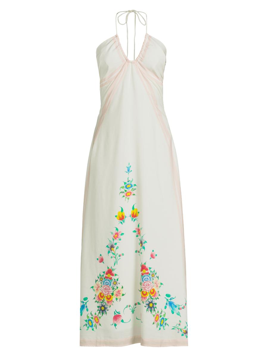 slim fit dress slacks Sancia Hallie Dress In White