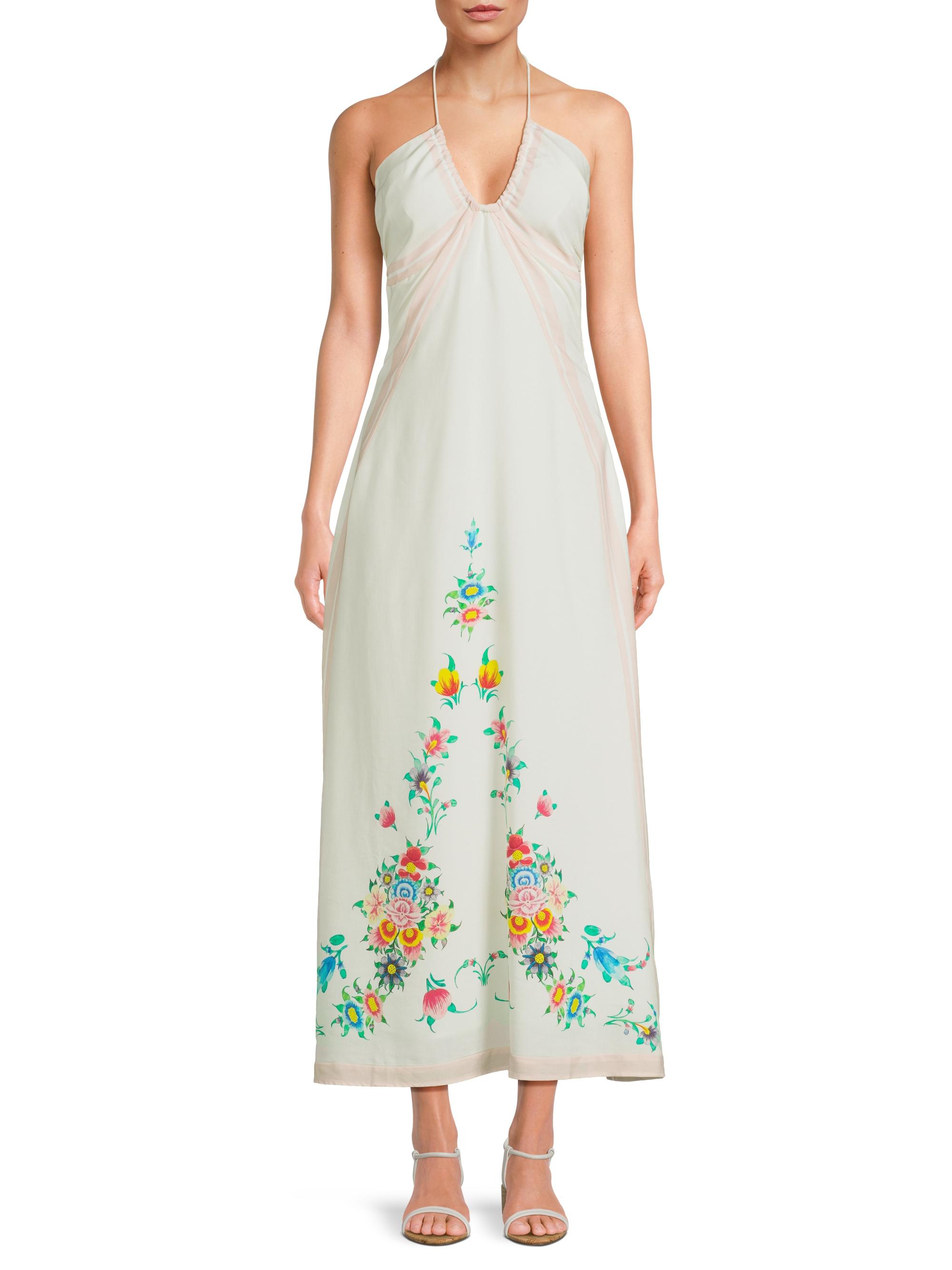 Sancia Flor Silas Halterneck A-Line Maxi Dress | Saks Fifth Avenue