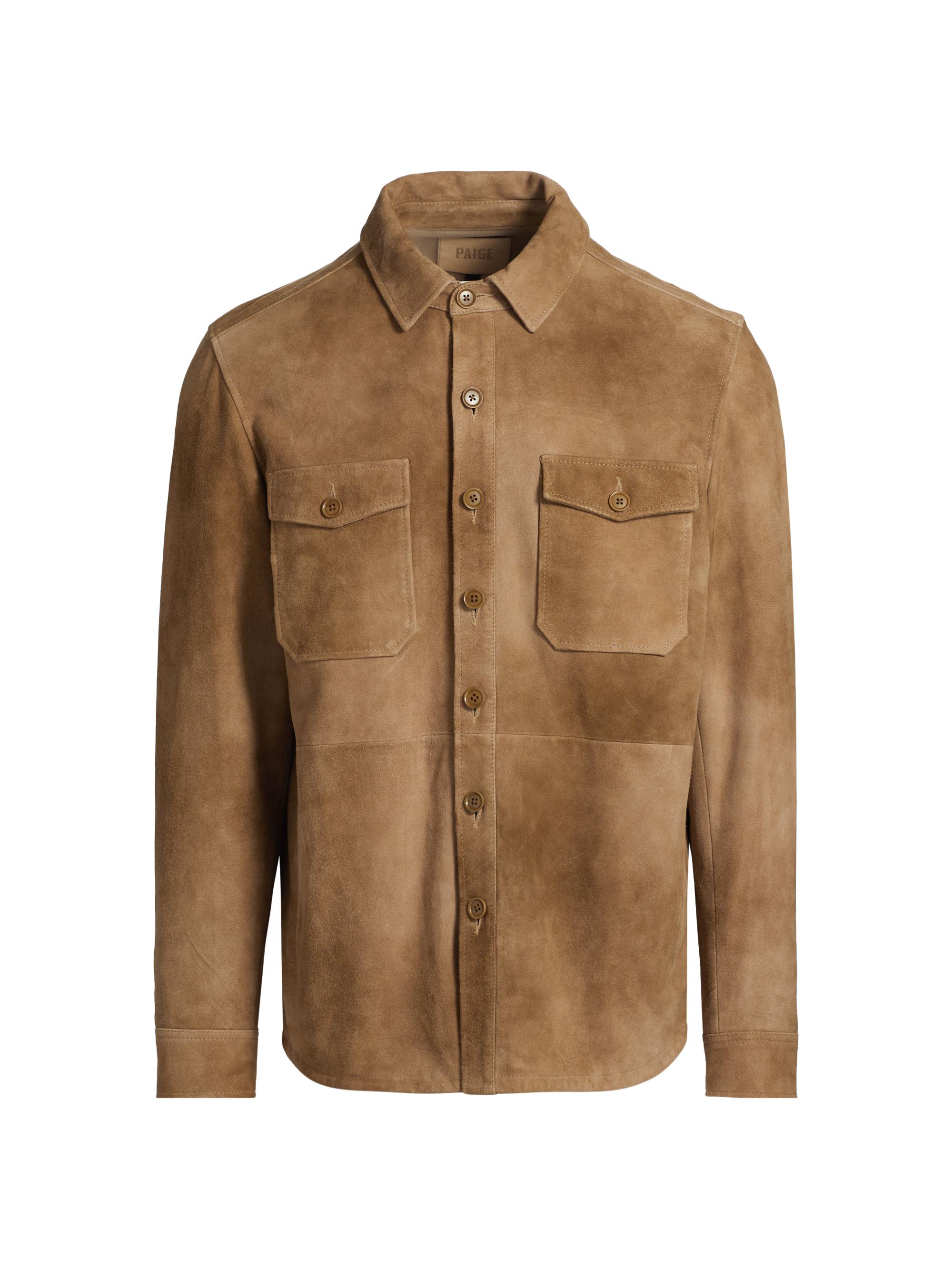 Paige Men's Peyman Suede Jacket - Seedling