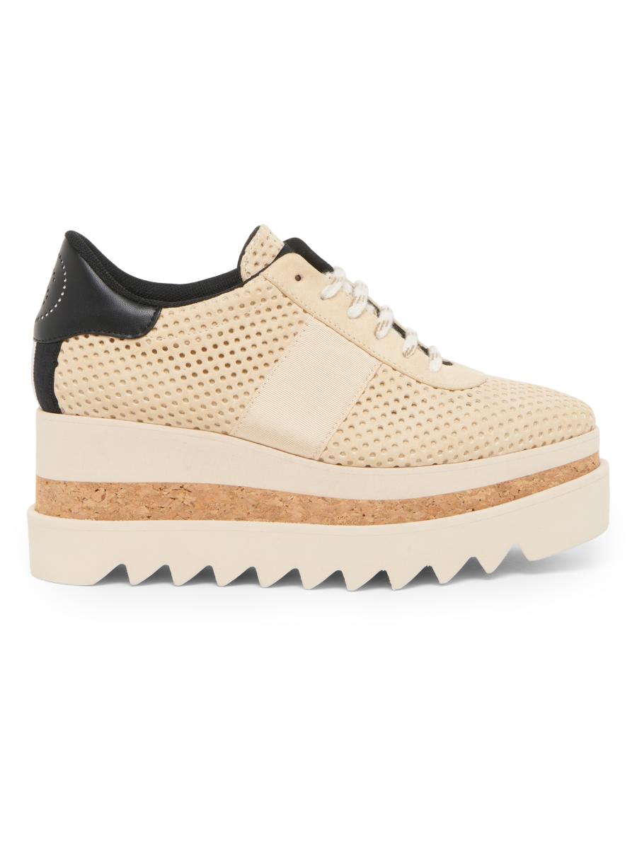 未使用 STELLA McCARTNEY ROCK T Stella McCartney 80mm Sneak-Elyse Raffia Platform Sneakers