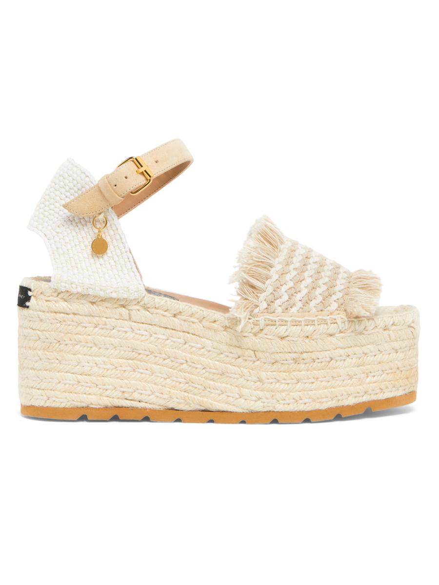 【Stella McCartney】 Faux suede-trimmed espadrille sandals STELLA MCCARTNEY Gaia suede platform sandals | NET-A-PORTER