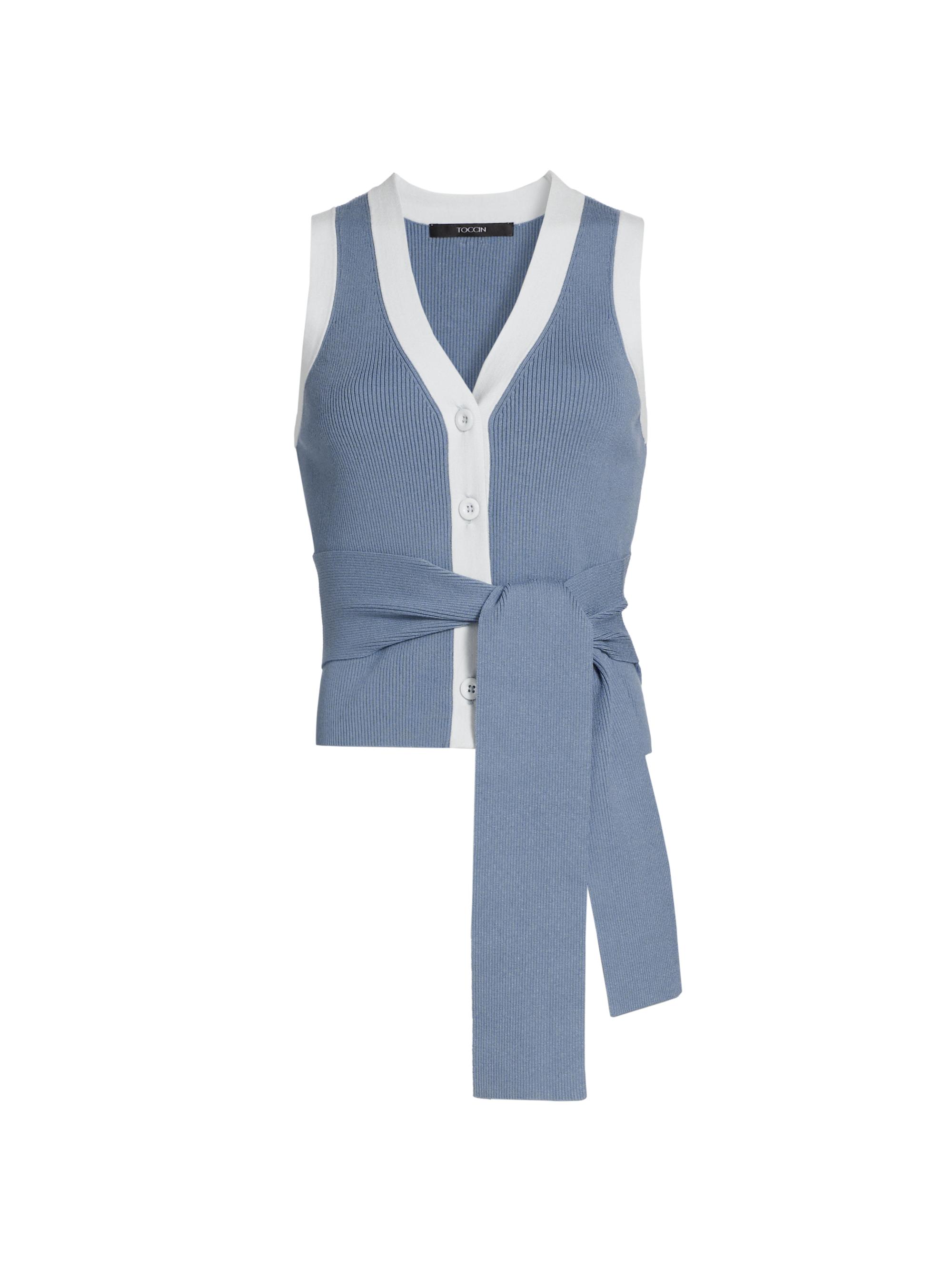 Toccin Women's Collins Sleeveless Top - Steel Blue Ice Blue