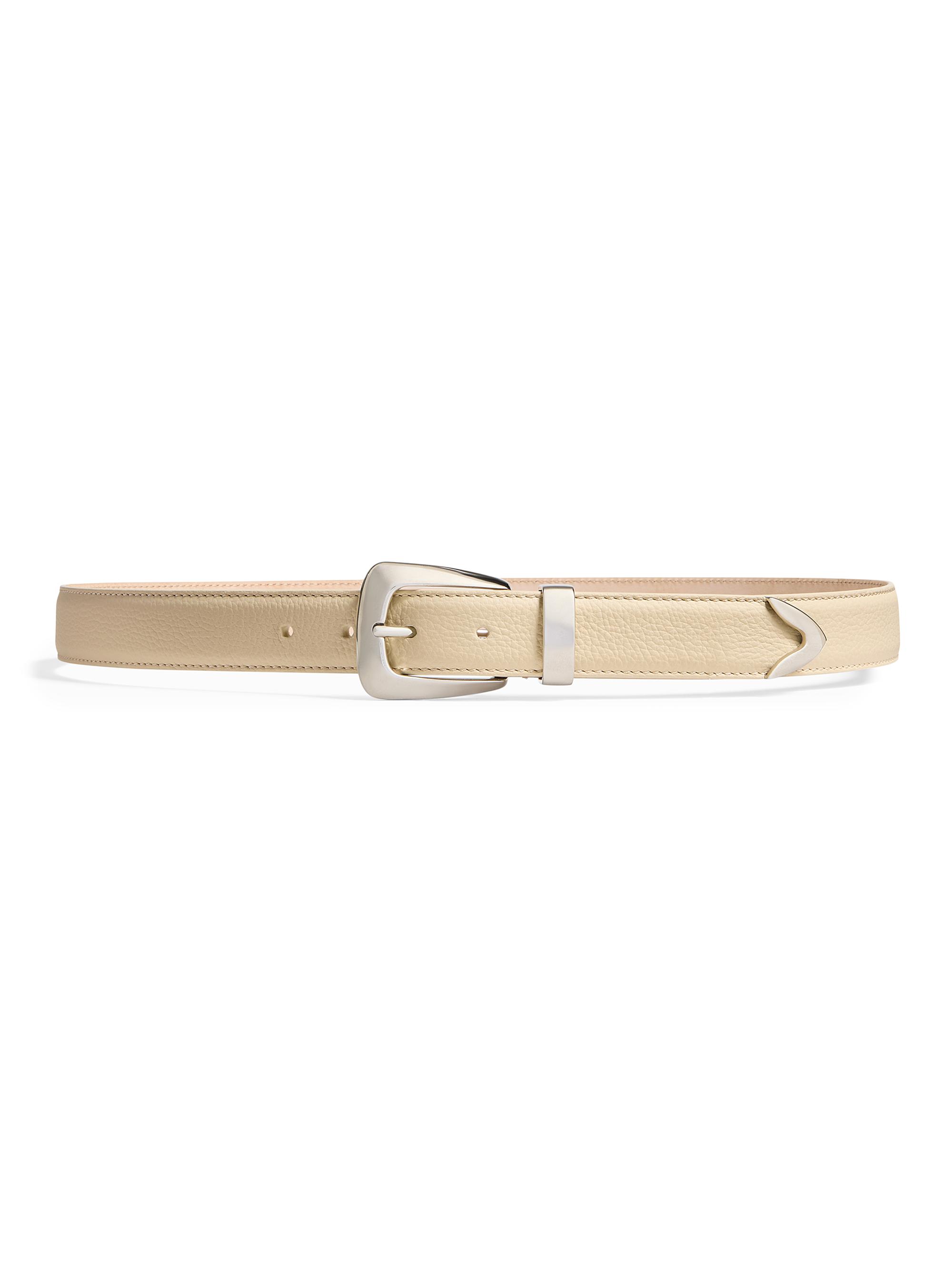 Khaite Women's Benny Grained Leather Belt - Dark