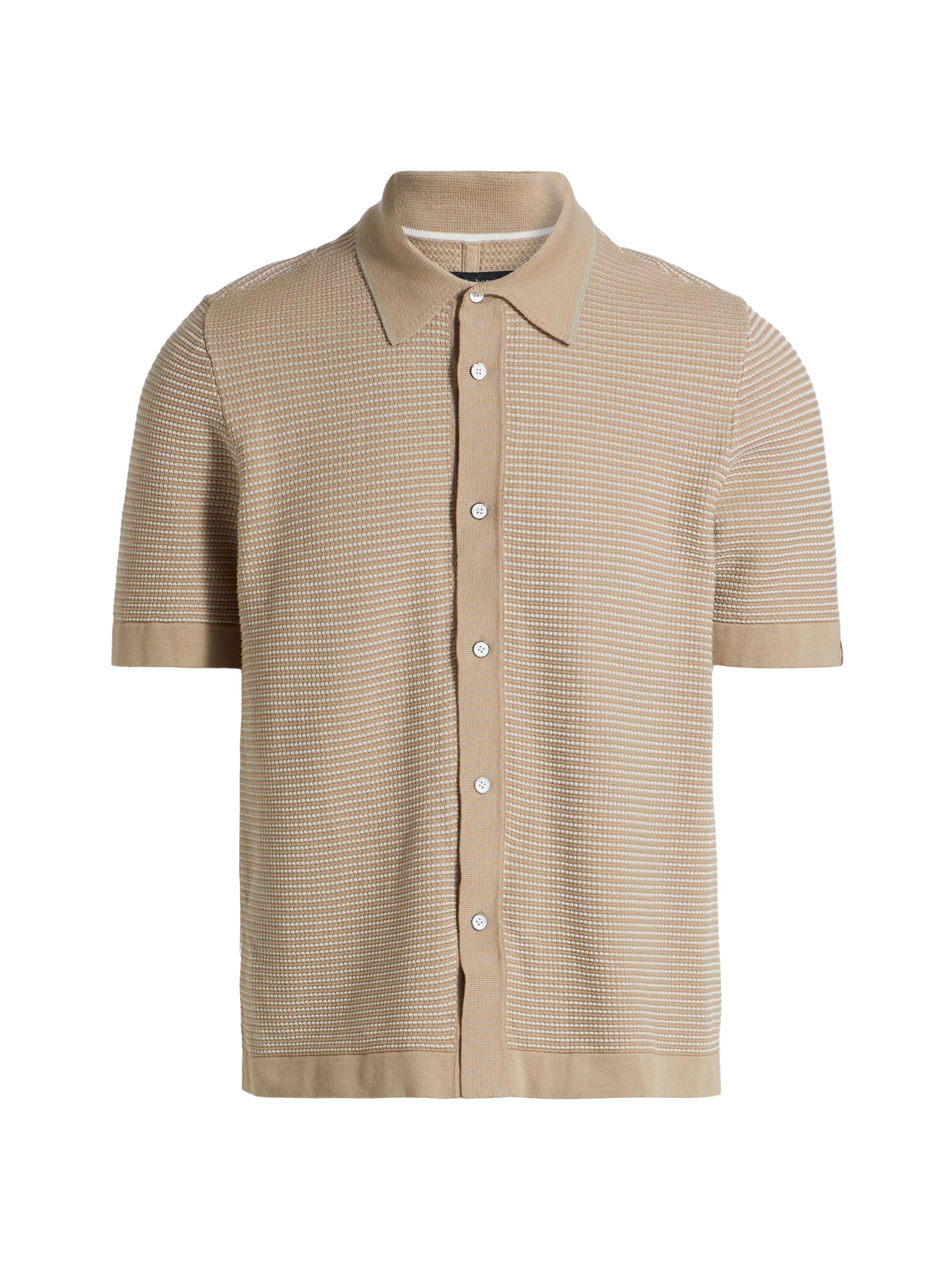 rag & bone Men's Harvey Jacquard Stripe Shirt - Washed Black