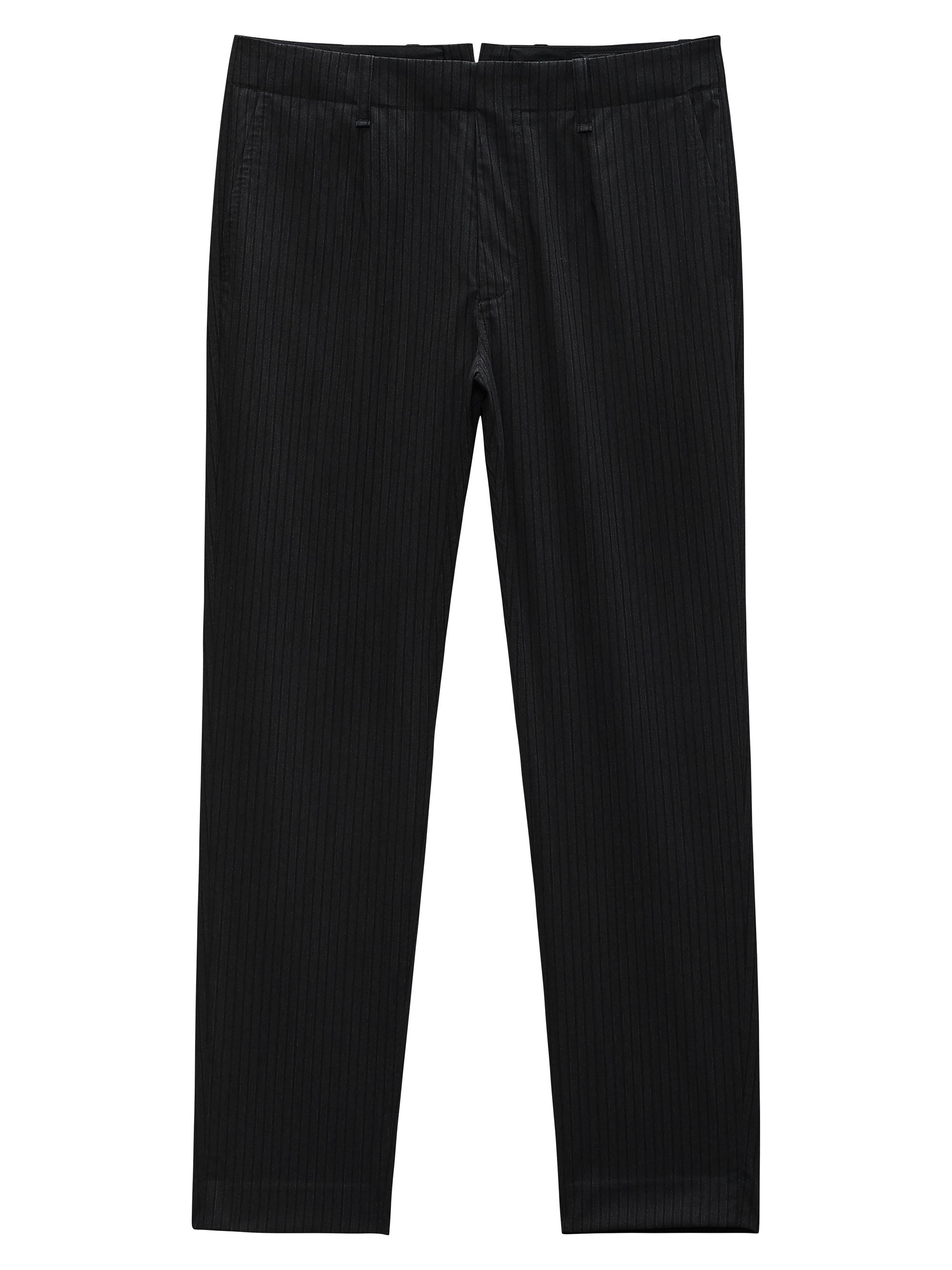 rag & bone Men's Lennox Pinstripe Wool Trousers - Black