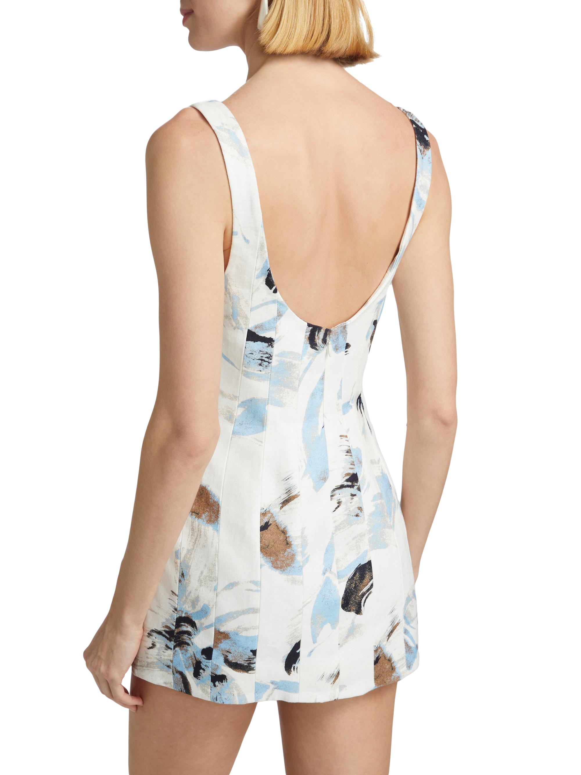 Rosalie Abstract Print Cotton Minidress