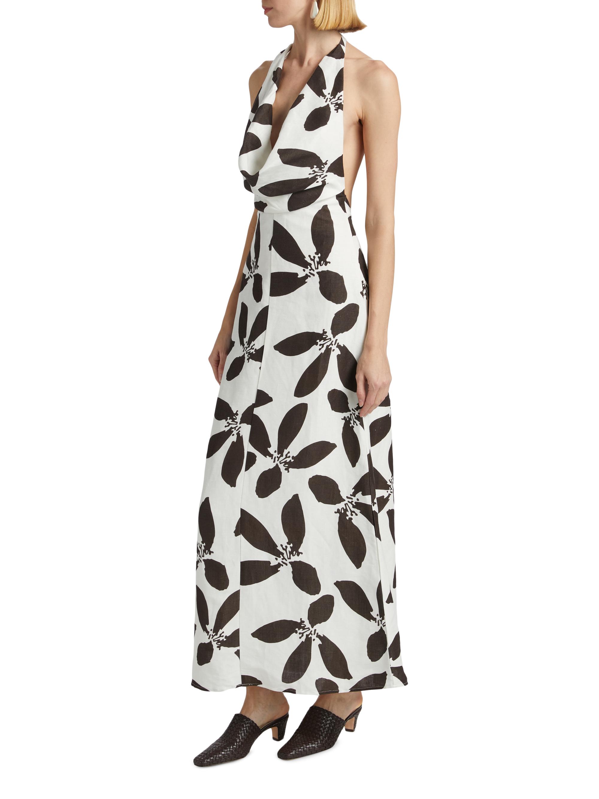 Significant Other Jennifer Floral Linen-Blend Halterneck Maxi Dress | Saks  Fifth Avenue