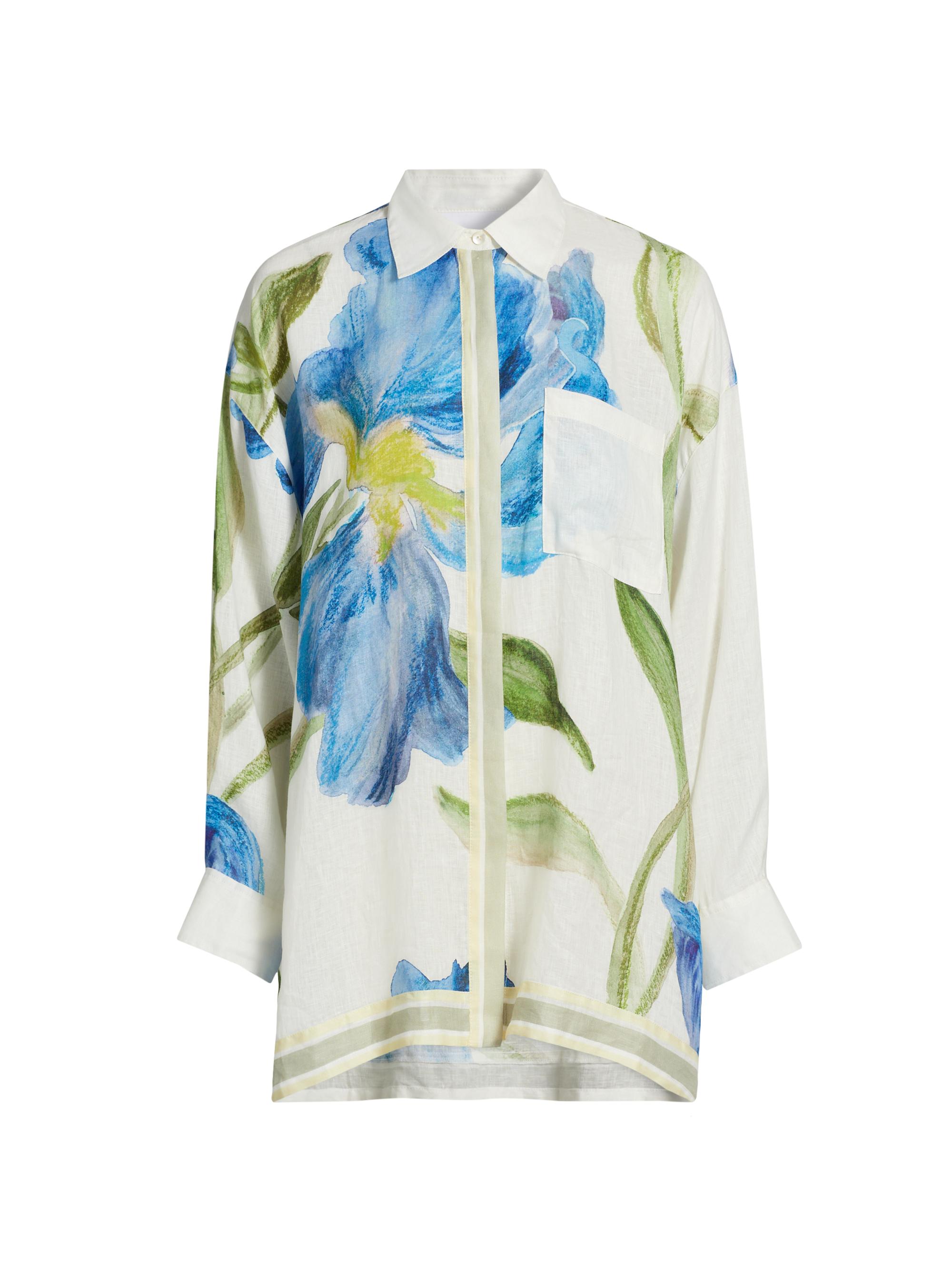 Significant Other Women's Tess Floral Cotton Shirt - Iris Bouquet