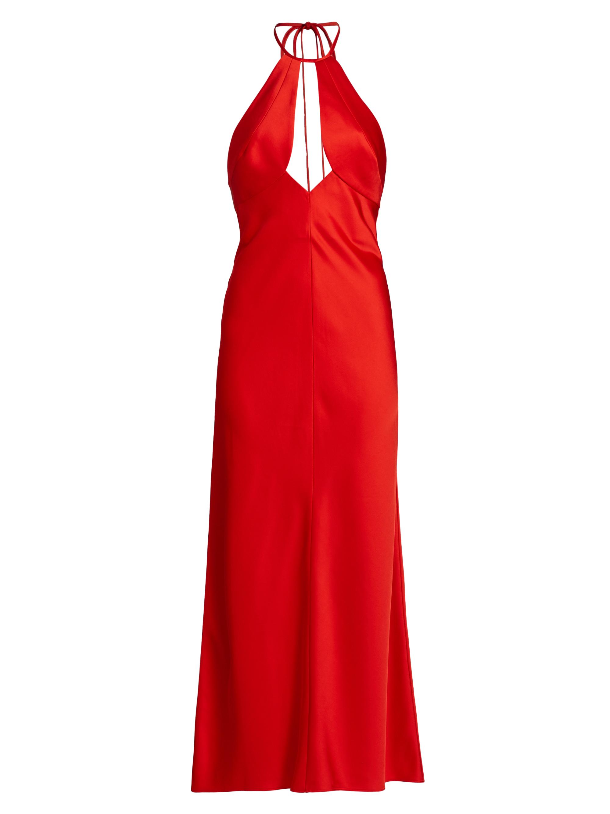 Significant Other Women's Becca Satin Halterneck Midi-Dress - Chilli