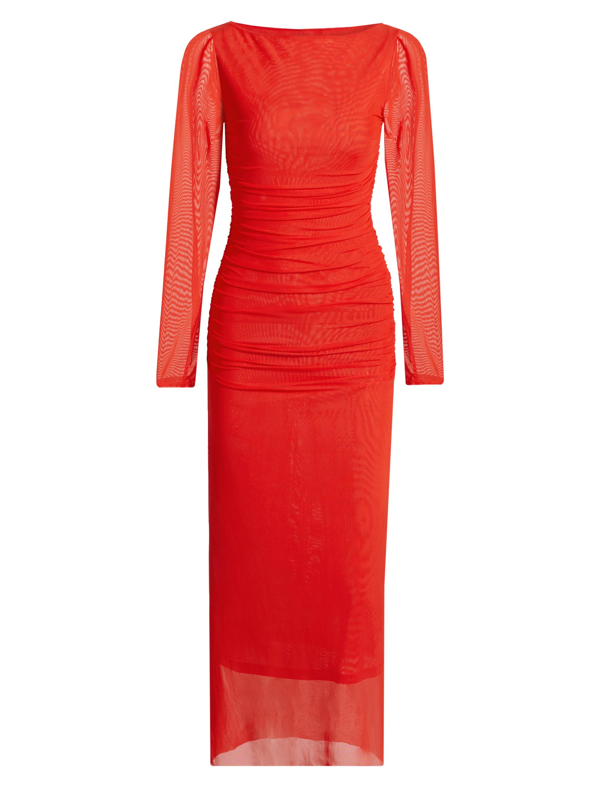 Significant Other Women's Tillie Stretch Mesh Body-Con Midi-Dress - Chilli