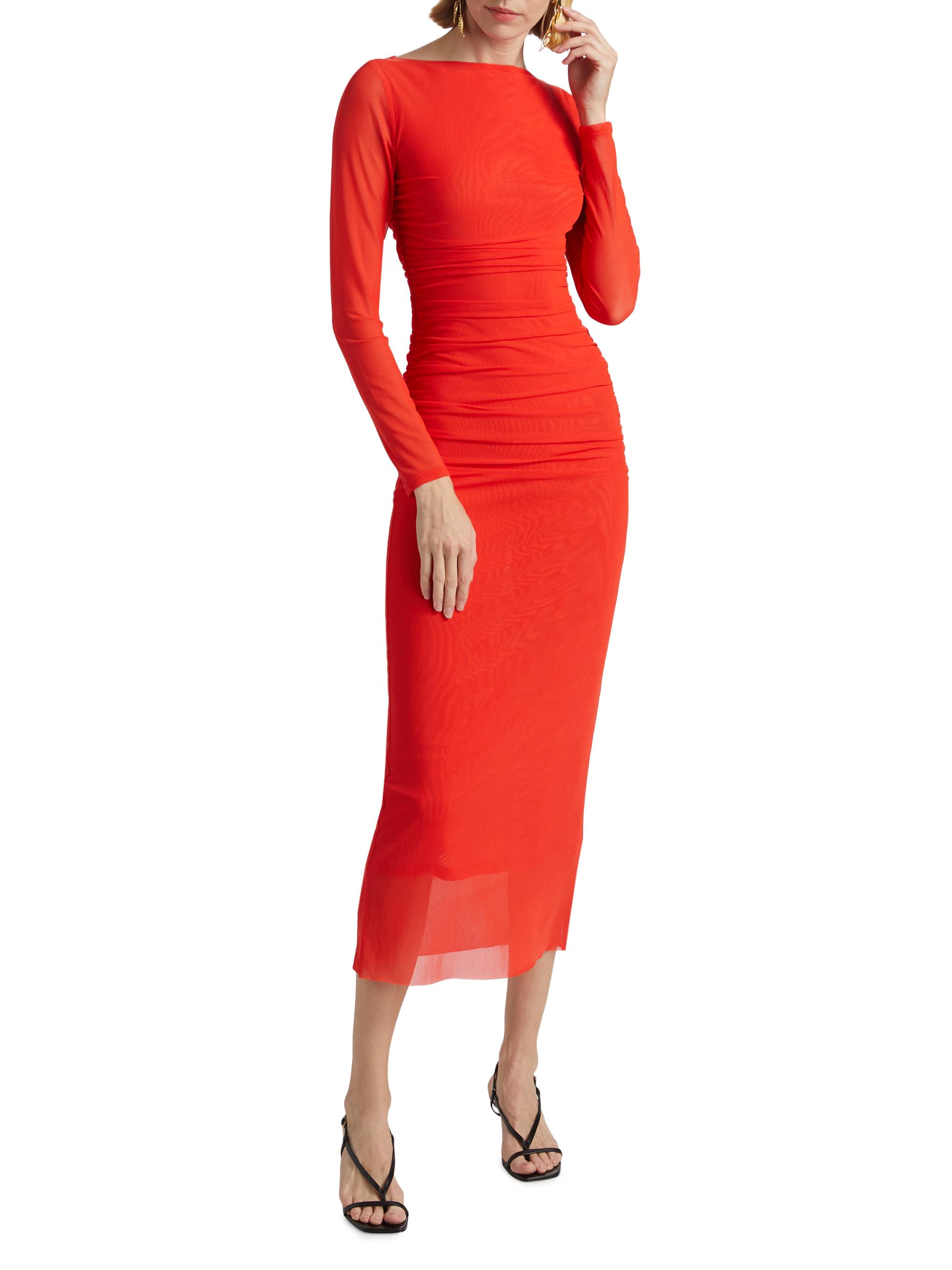 knee length dresses for ladies Tillie Mesh Midi Dress