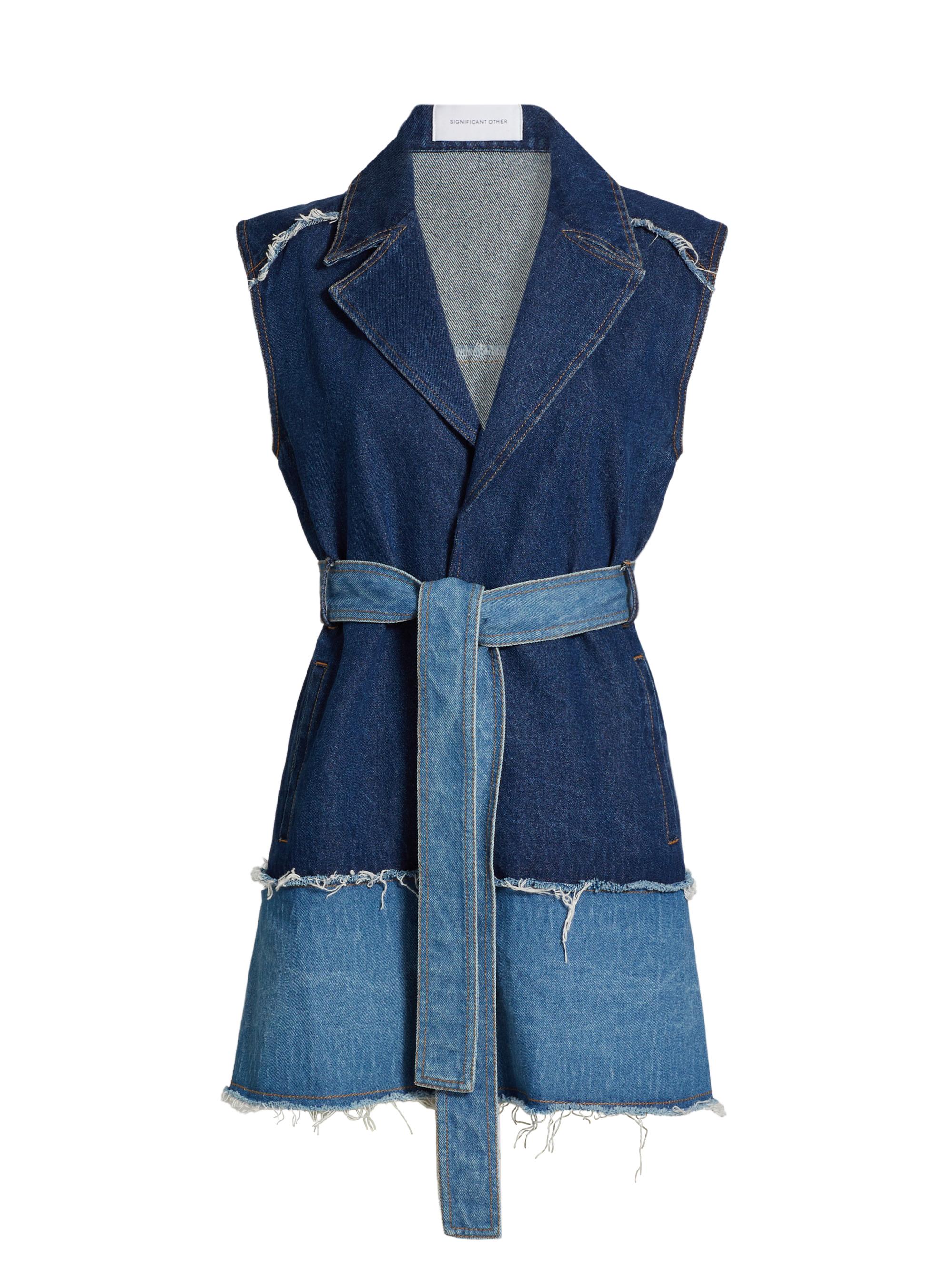 Significant Other Women's Stevi Denim Tie-Waist Minidress - Indigo