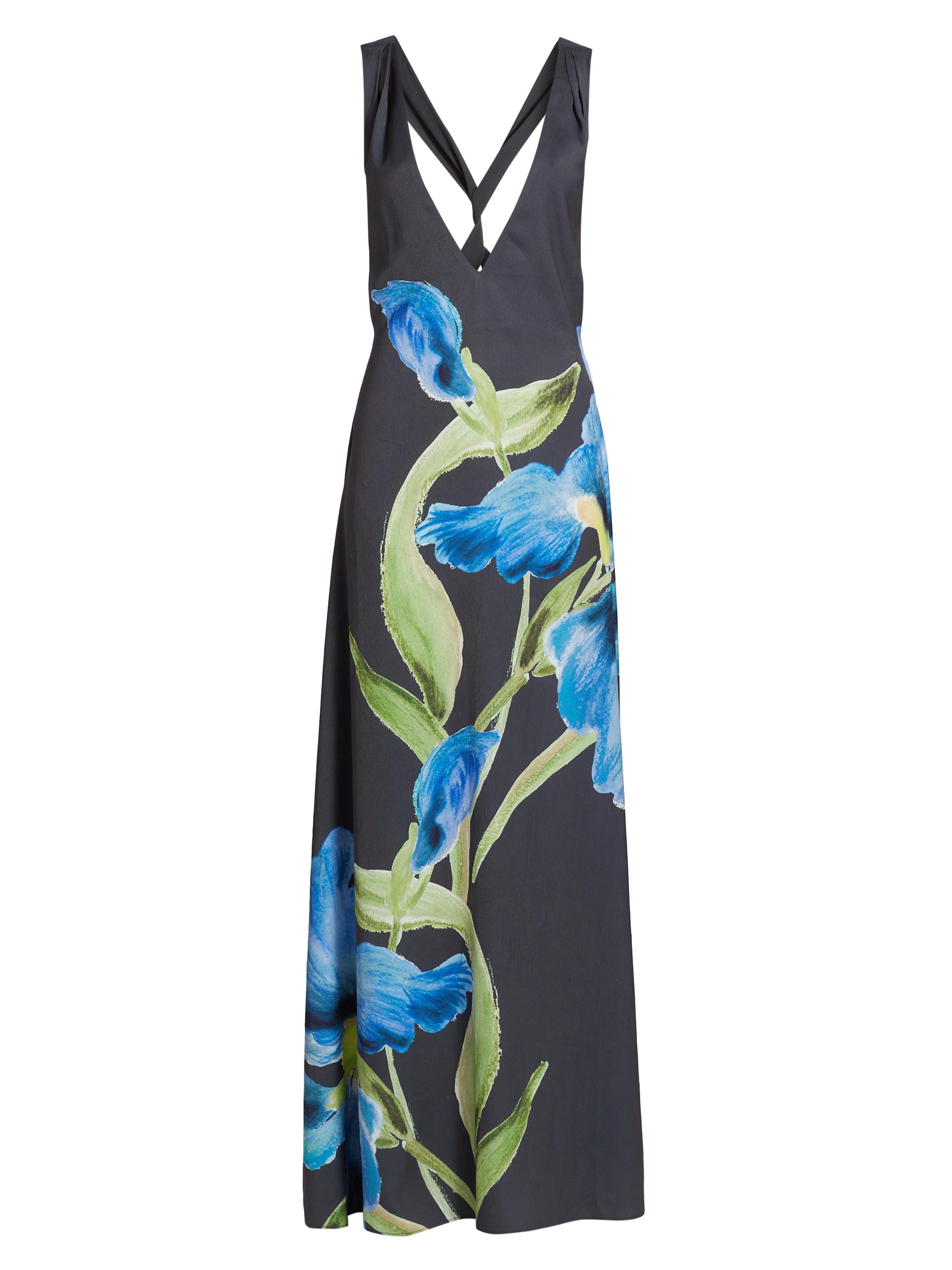Significant Other Women's Merida Floral Satin Sleeveless Gown - Midnight Bouquet