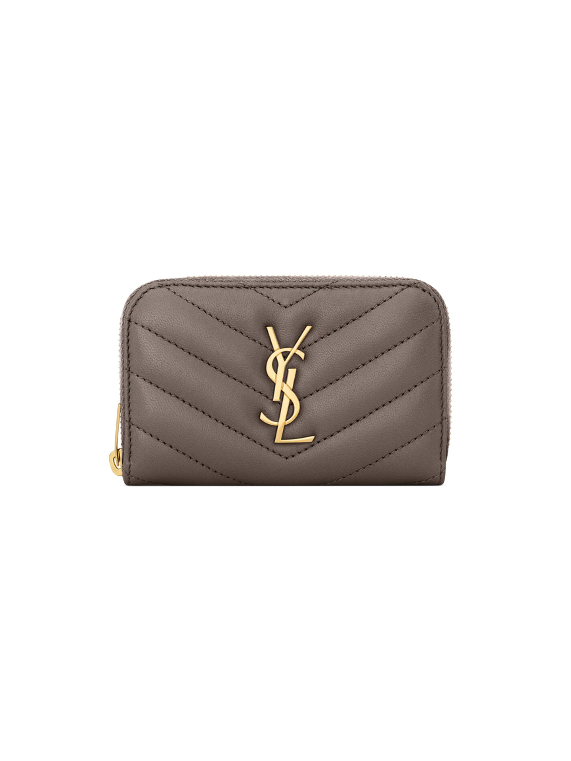 Saint Laurent Monogram Matelasse Leather Zip-Around Wallet | Saks