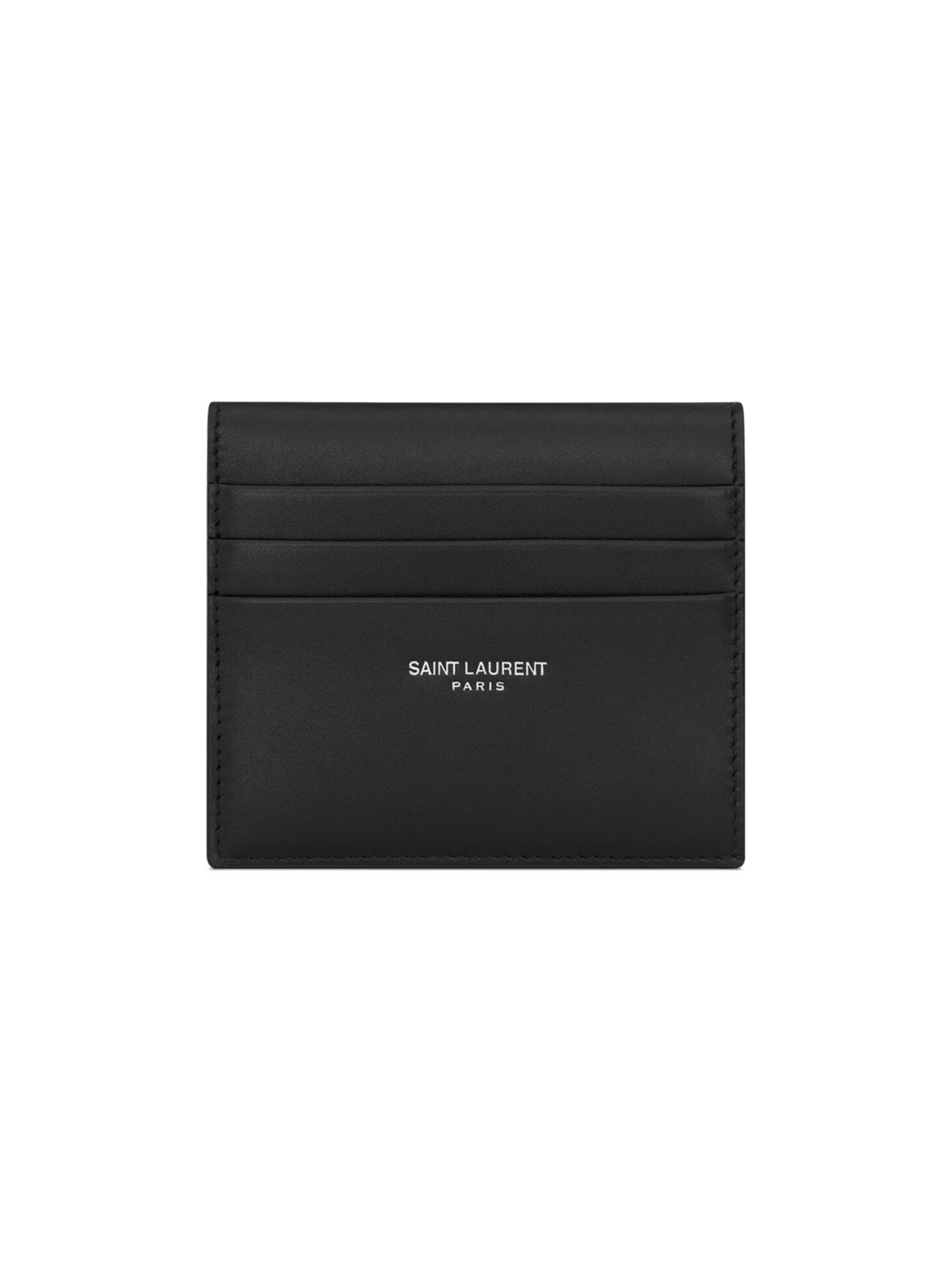 YSL 黒 レザー ケース Saint Laurent Credit Card Case In Smooth Leather | Saks Fifth Avenue