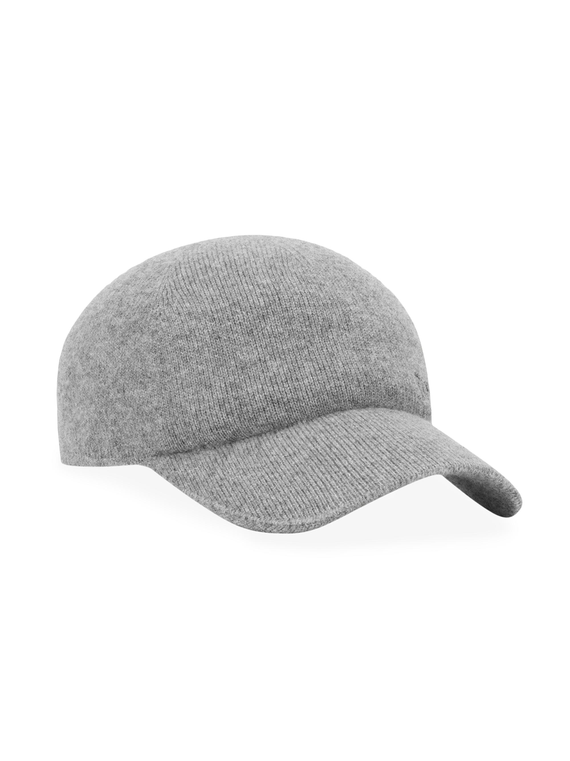 Saint Laurent Men's Knit Baseball Cap in Cashmere - Grey