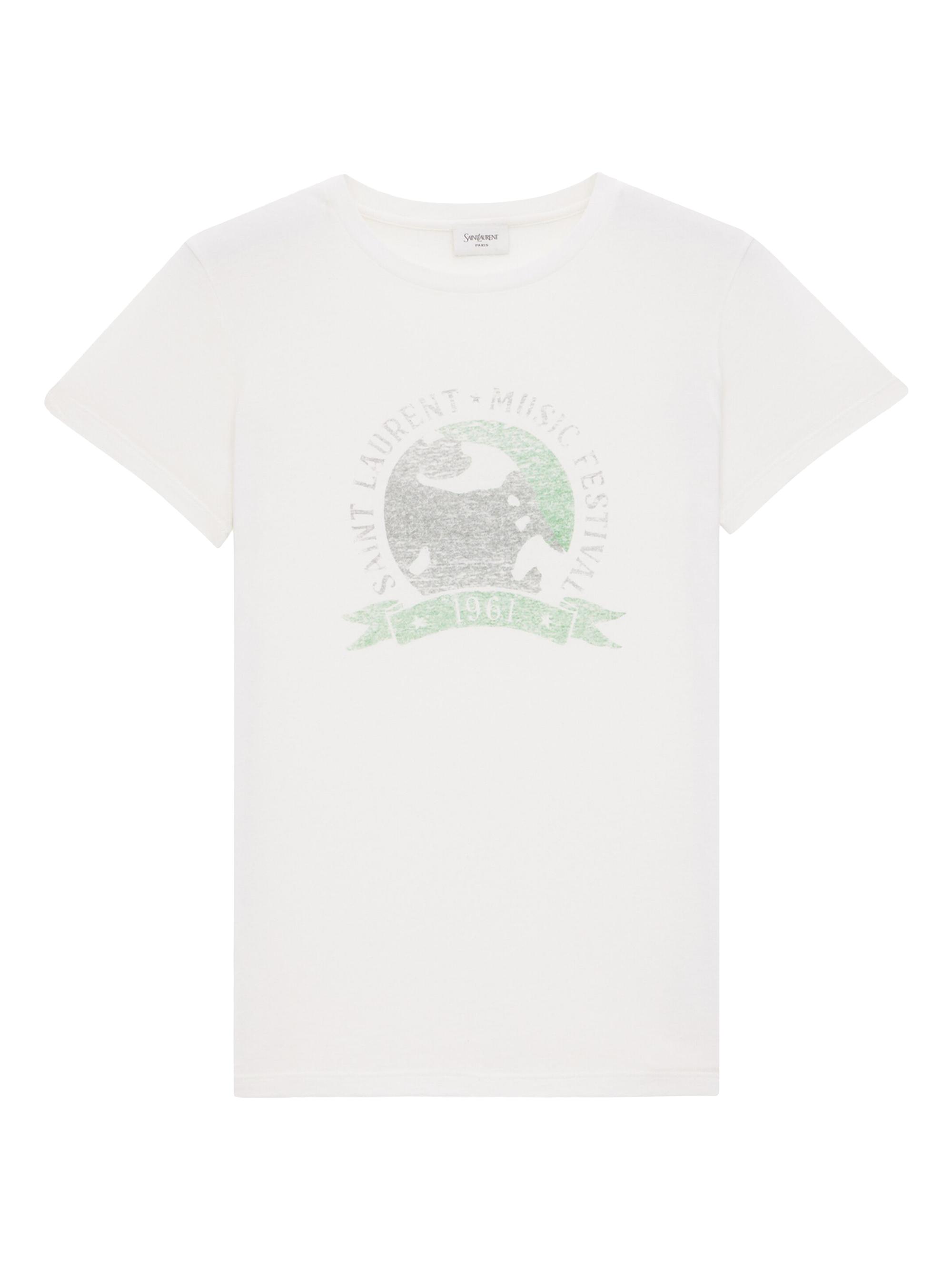 Saint Laurent Women's Music Festival T-Shirt - Natural