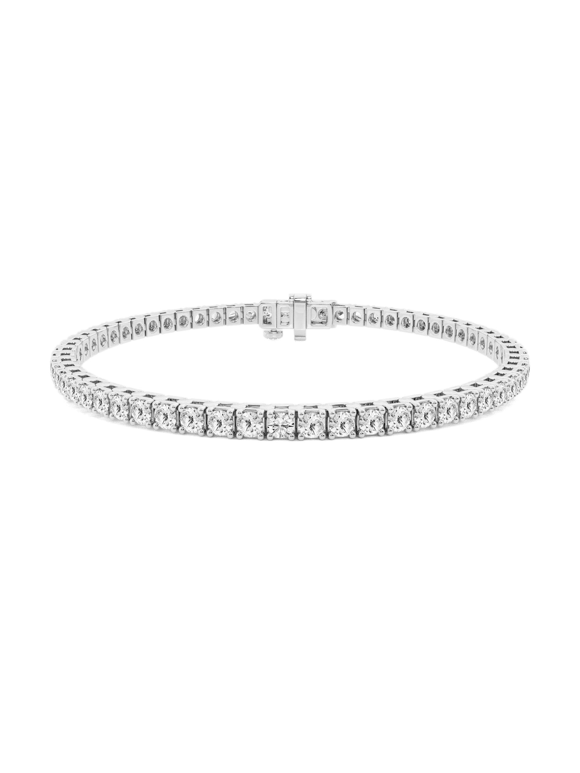 Saks Fifth Avenue Collection Women's 14K White Gold & 5.00 TCW Lab-Grown Diamond Tennis Bracelet - White Gold