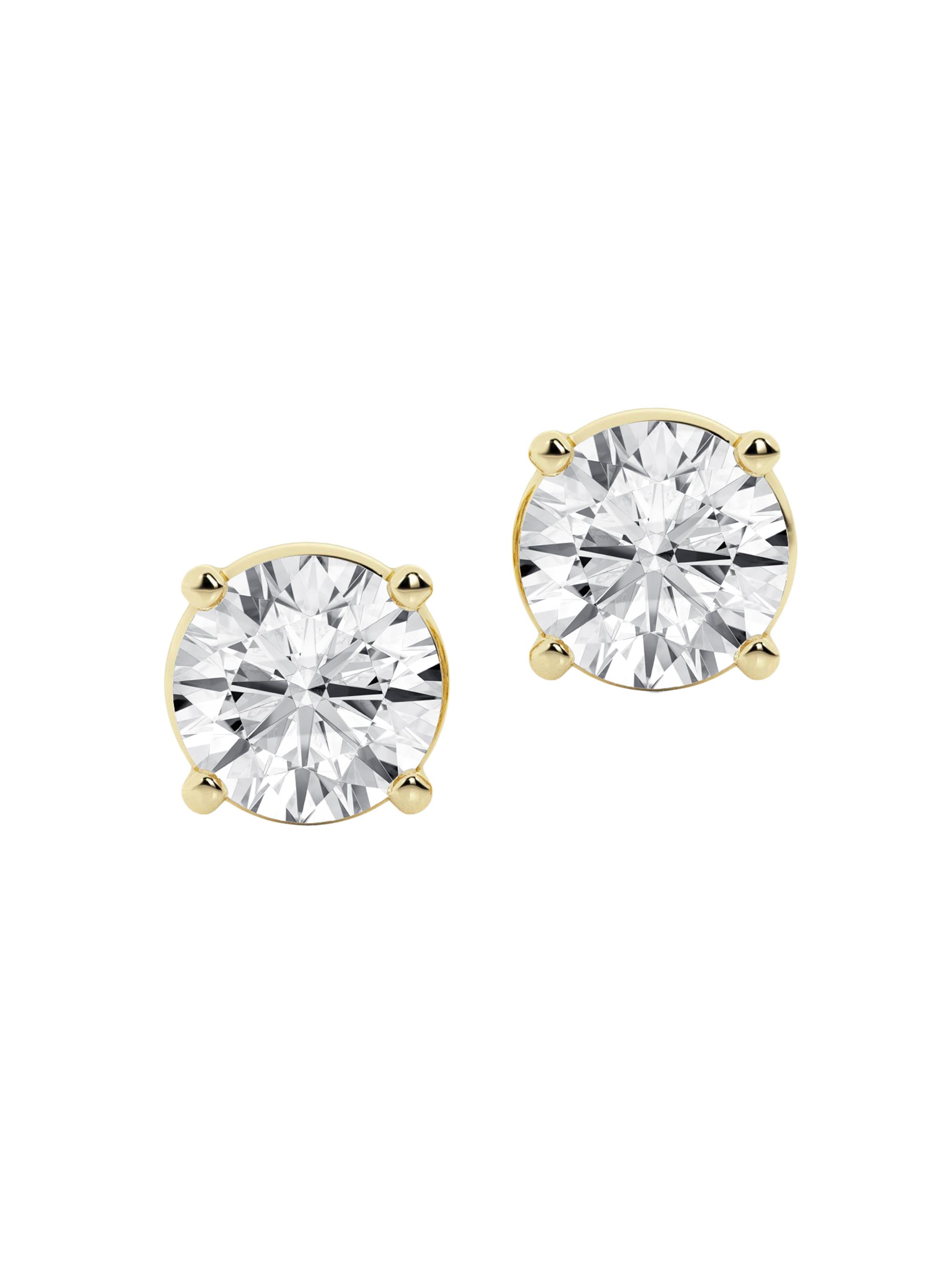 Saks Fifth Avenue Collection Women's 14K Yellow Gold & 4.00 TCW Lab-Grown Diamond Stud Earrings - Yellow Gold