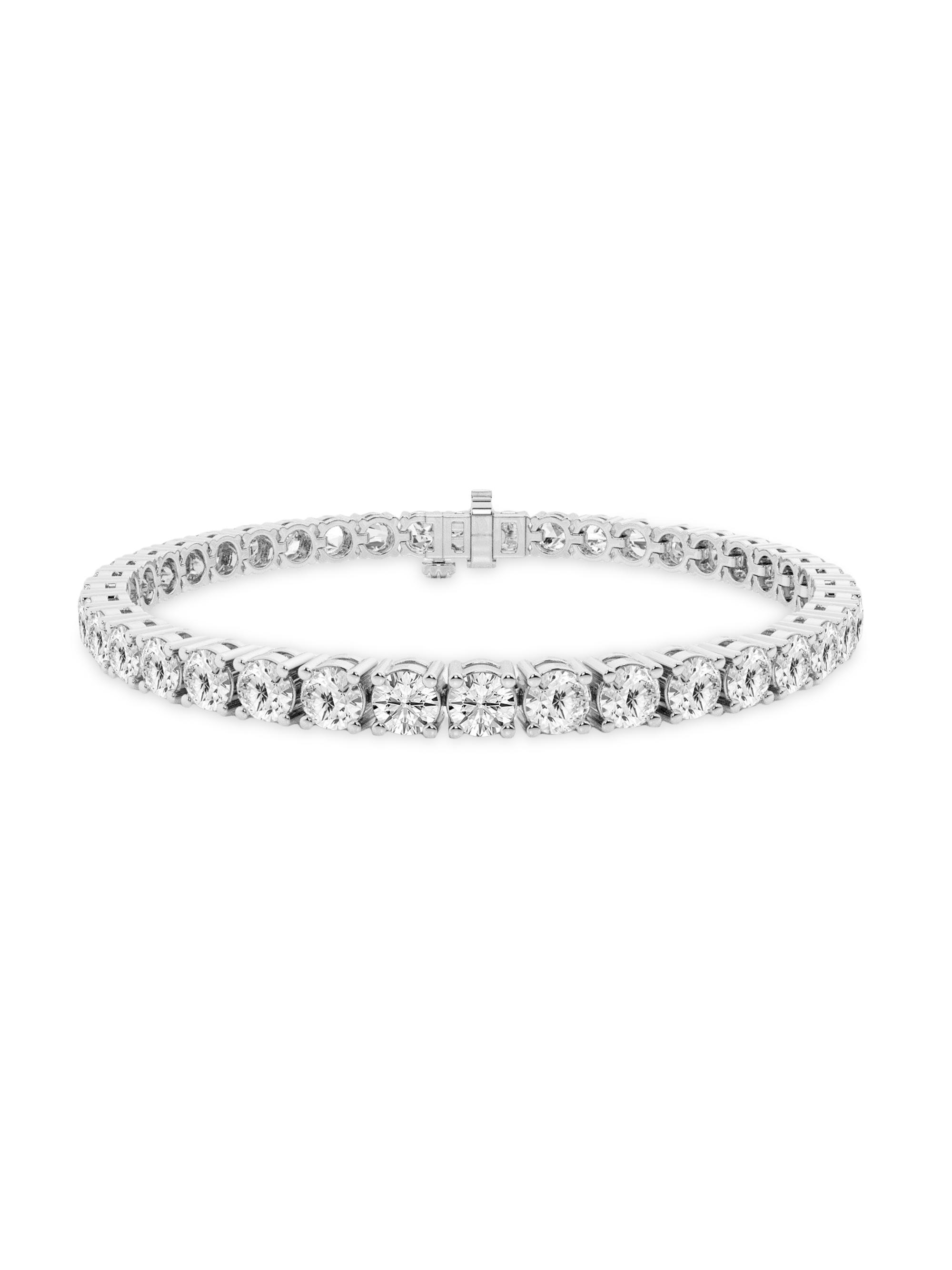 Saks Fifth Avenue Collection Women's 14K White Gold & 10.00 TCW Lab-Grown Diamond Tennis Bracelet - White Gold