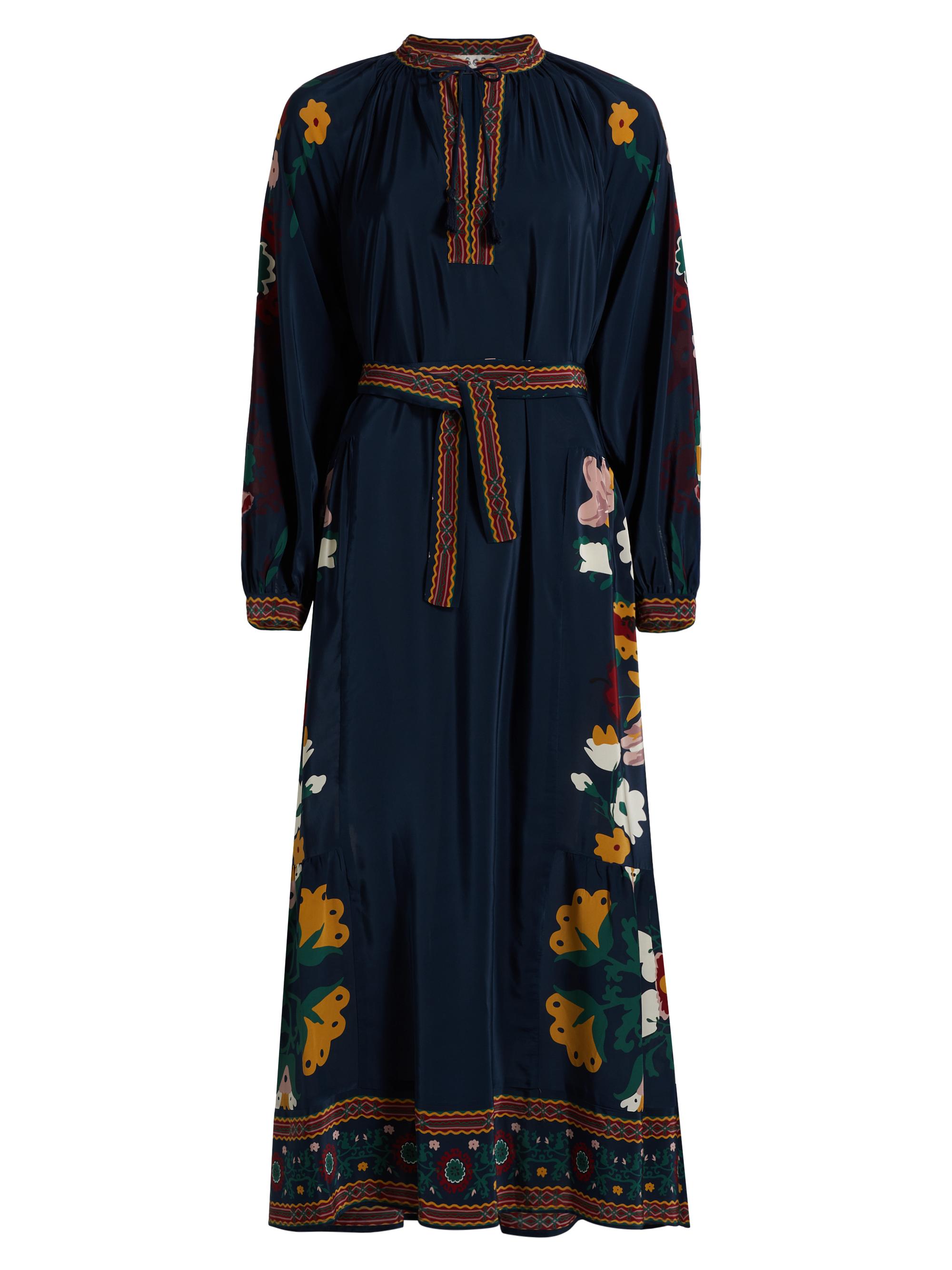 Sea Women's Cassia Print Long-Sleeve Dress - Navy