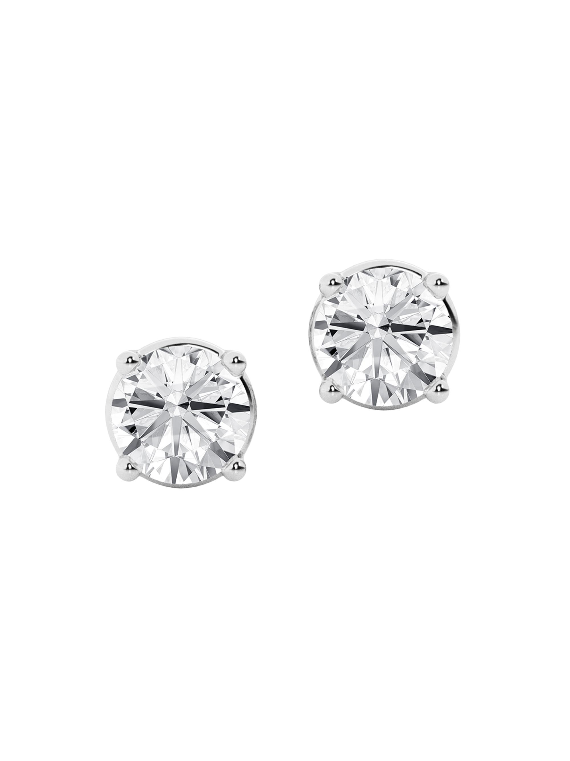 Saks Fifth Avenue Collection Women's 14K White Gold & 1.50 TCW Lab-Grown Diamond Stud Earrings - White Gold