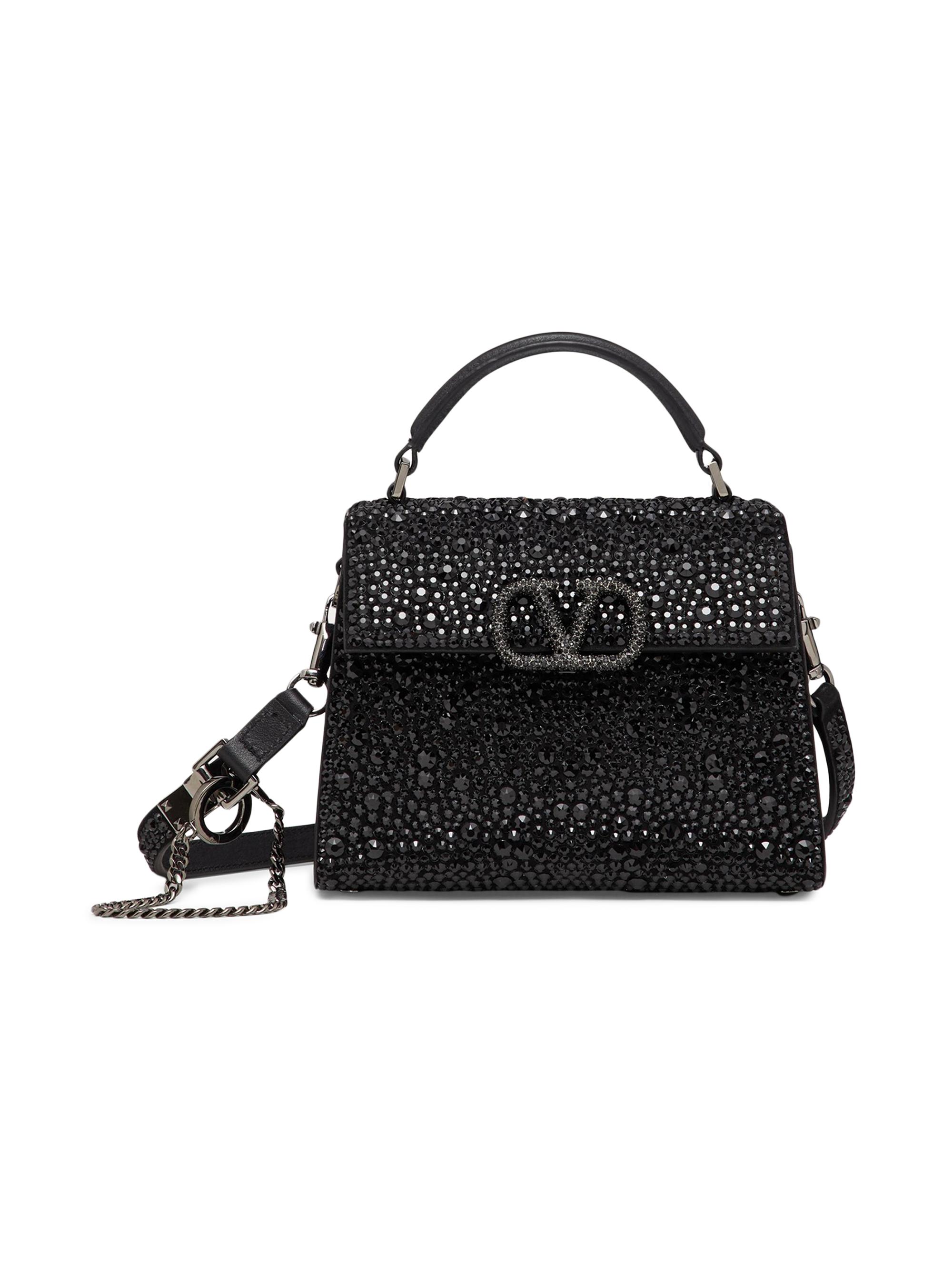 Valentino Garavani Women's Mini VSling Top Handle Bag with Sparkling Embroidery - Crystal