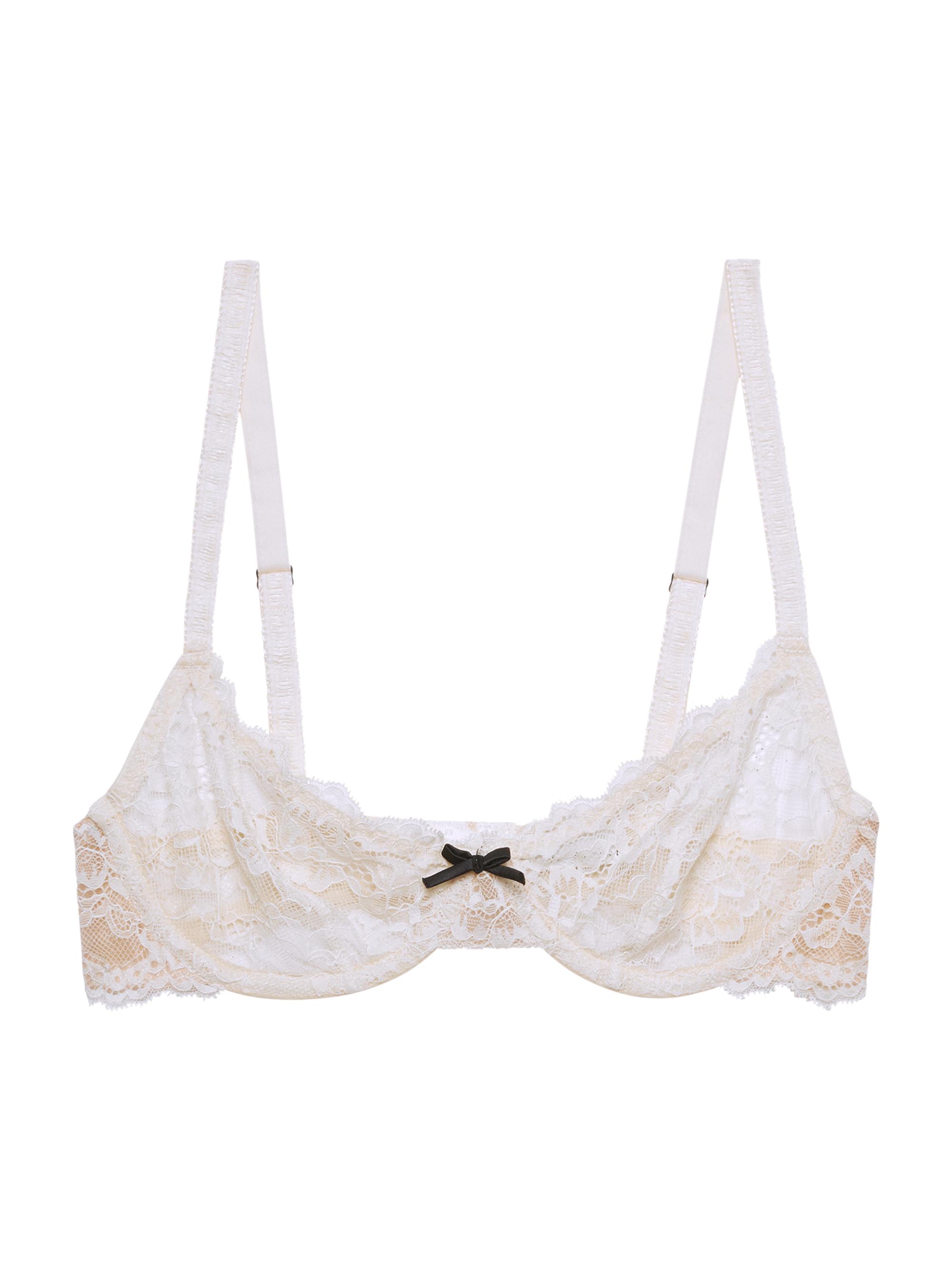 Fleur du Mal Women's Bianca Lace Underwire Balconette Bra - Buttercup