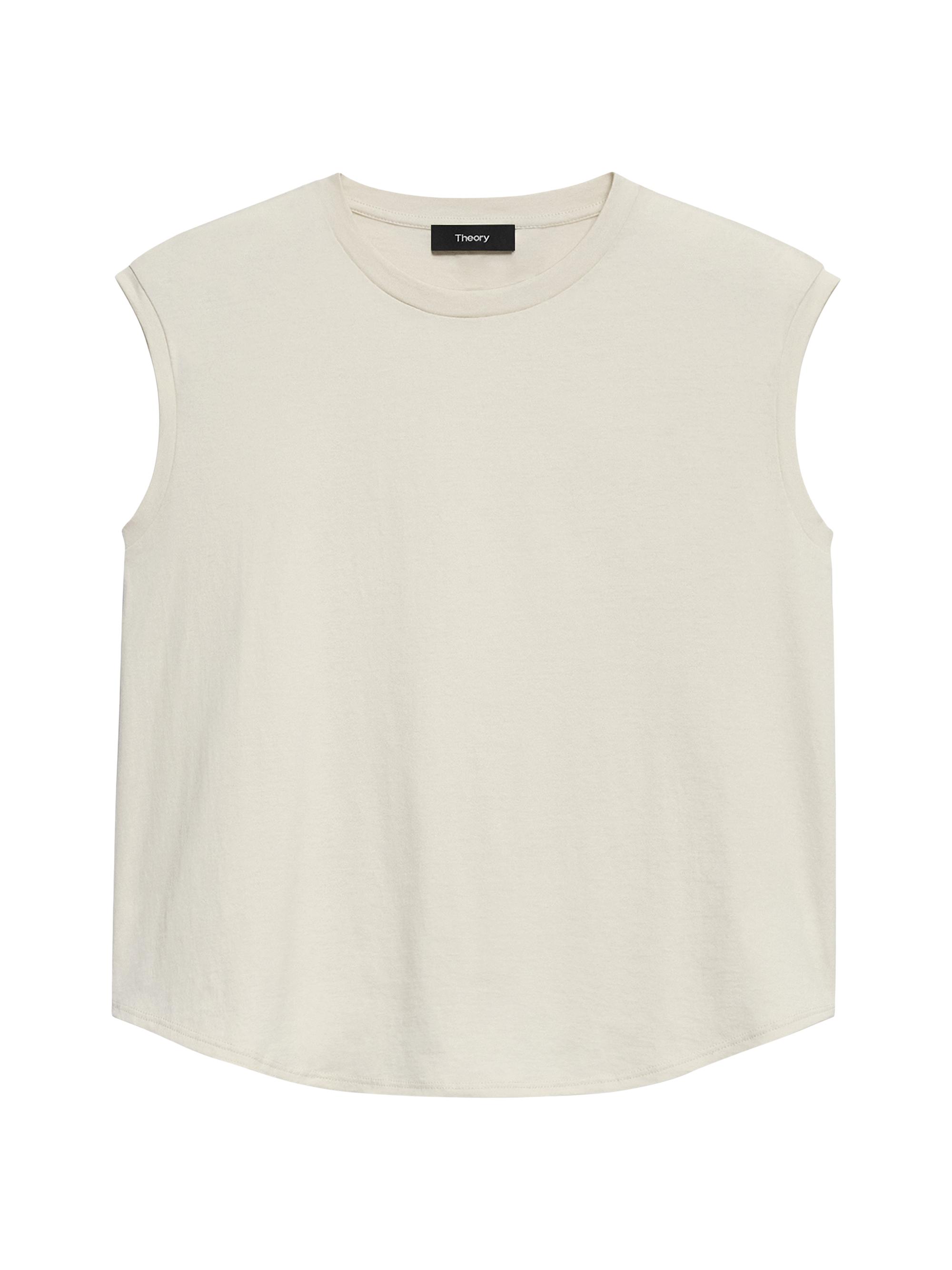 Theory Women's Shirt Tail Tank Top - Sand