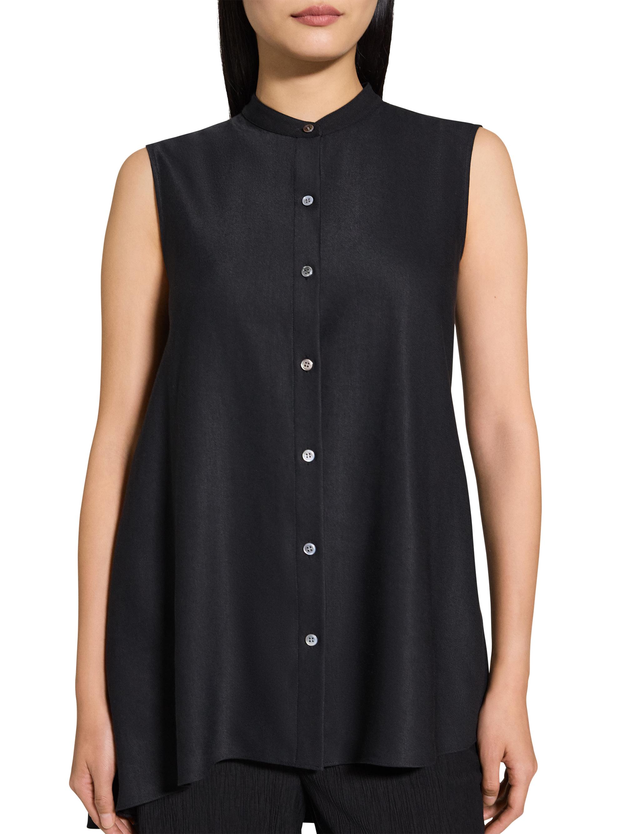 Theory Sleeveless Asymetrical Drape Top | Saks Fifth Avenue