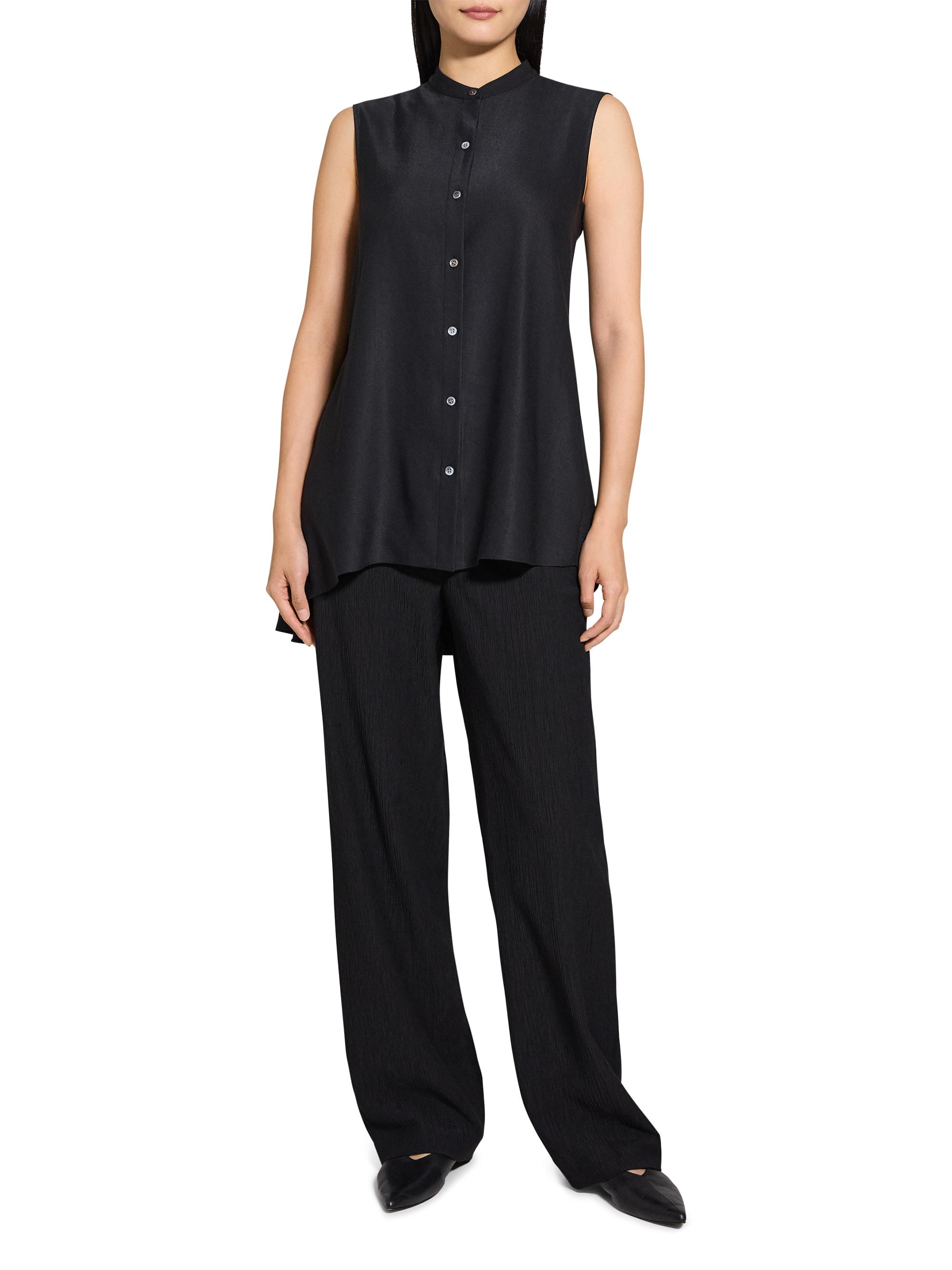 Theory Sleeveless Asymetrical Drape Top | Saks Fifth Avenue