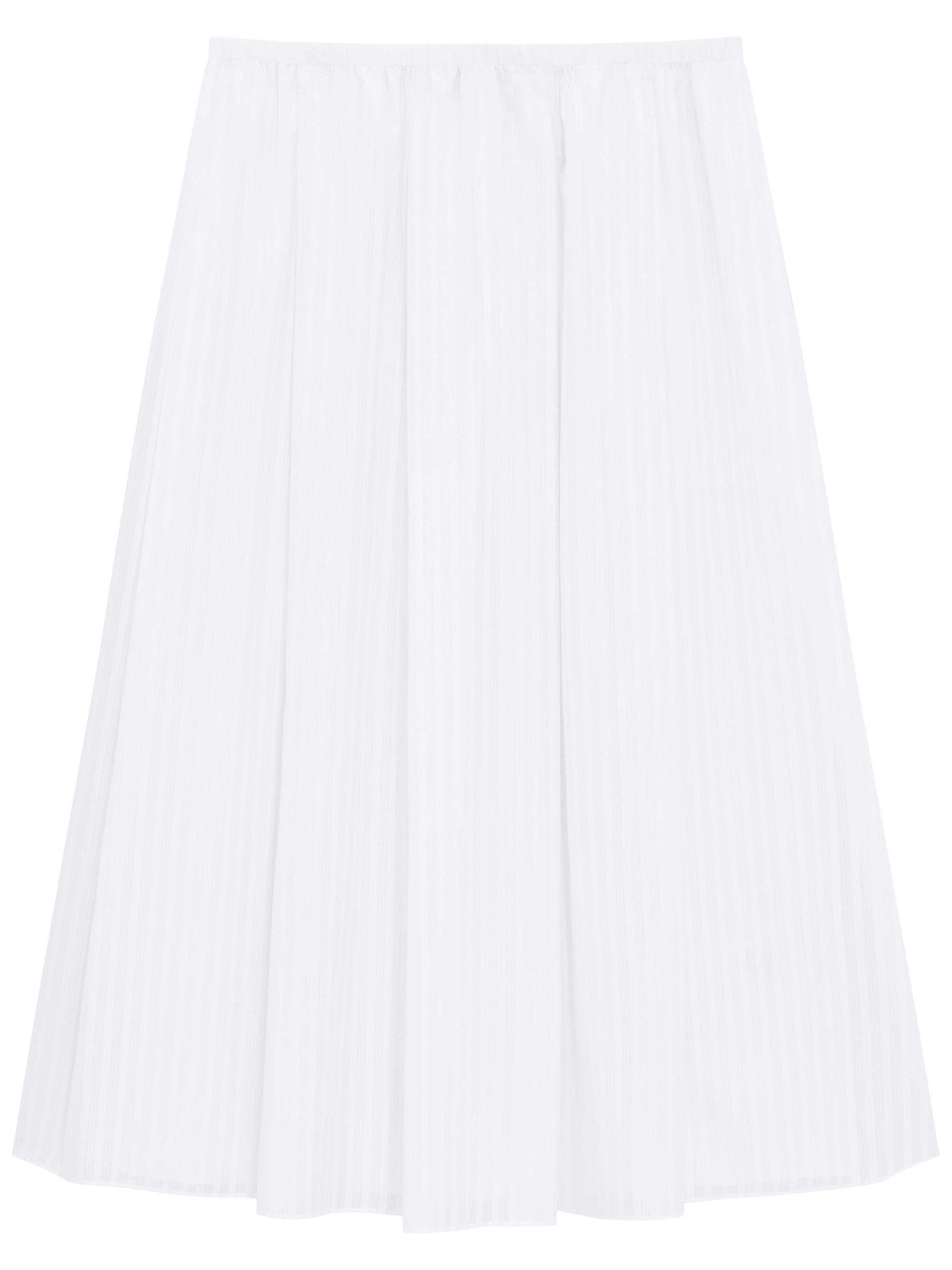 Theory Women's Irreuglar Pleats Midi-Skirt - White