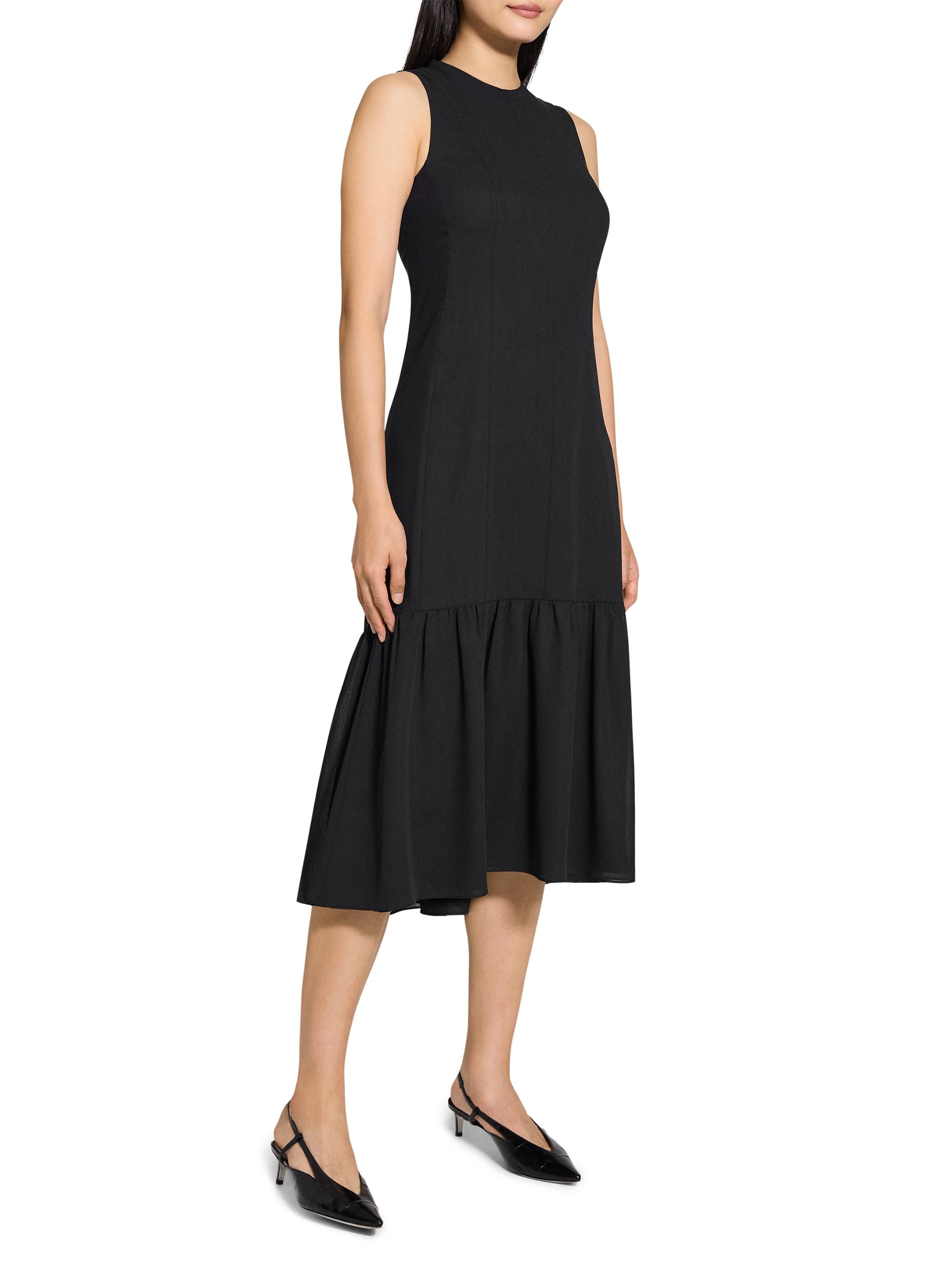 Theory Tiered Tie Neck Midi-Dress | Saks Fifth Avenue