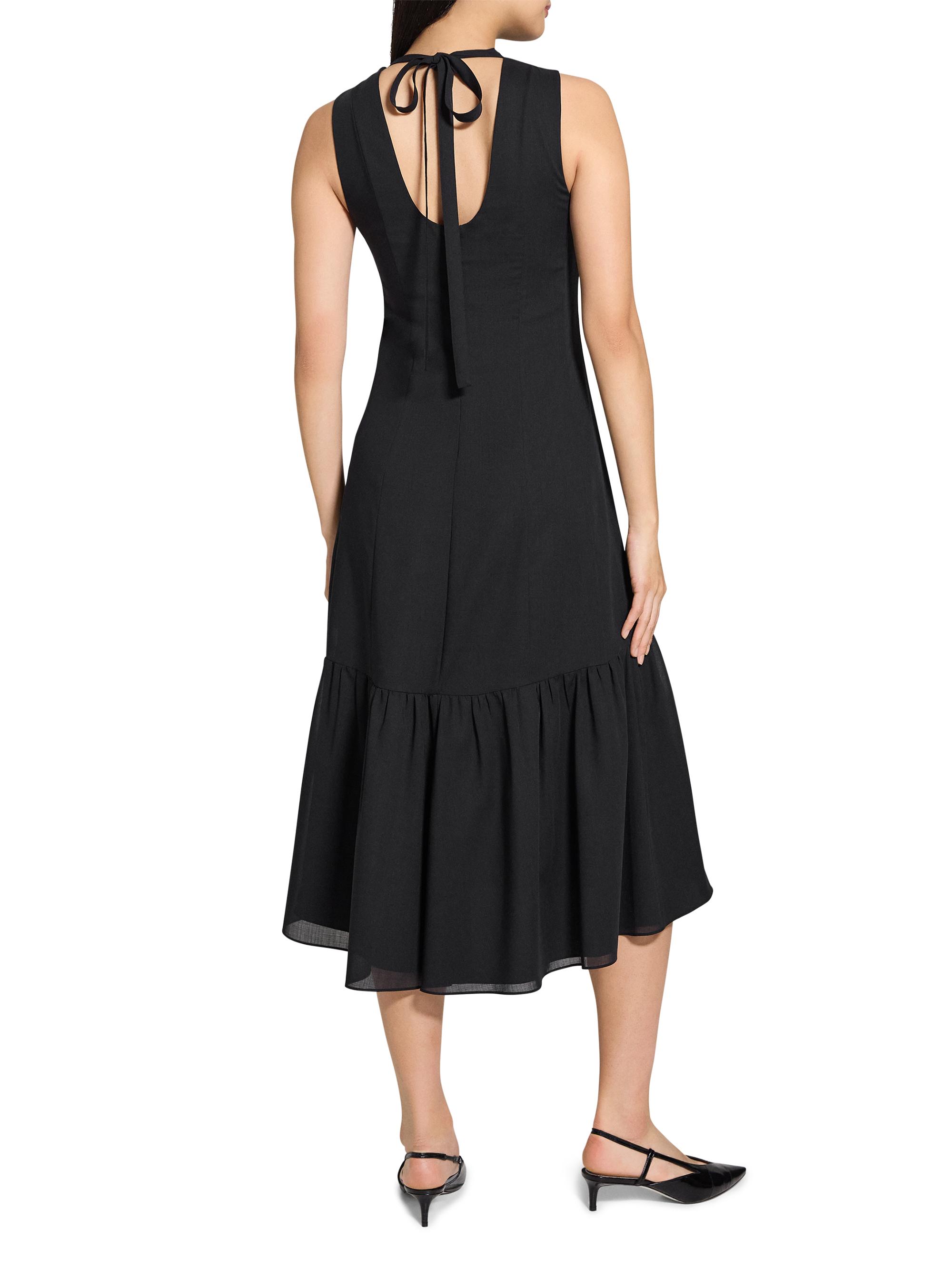 Theory Tiered Tie Neck Midi-Dress | Saks Fifth Avenue